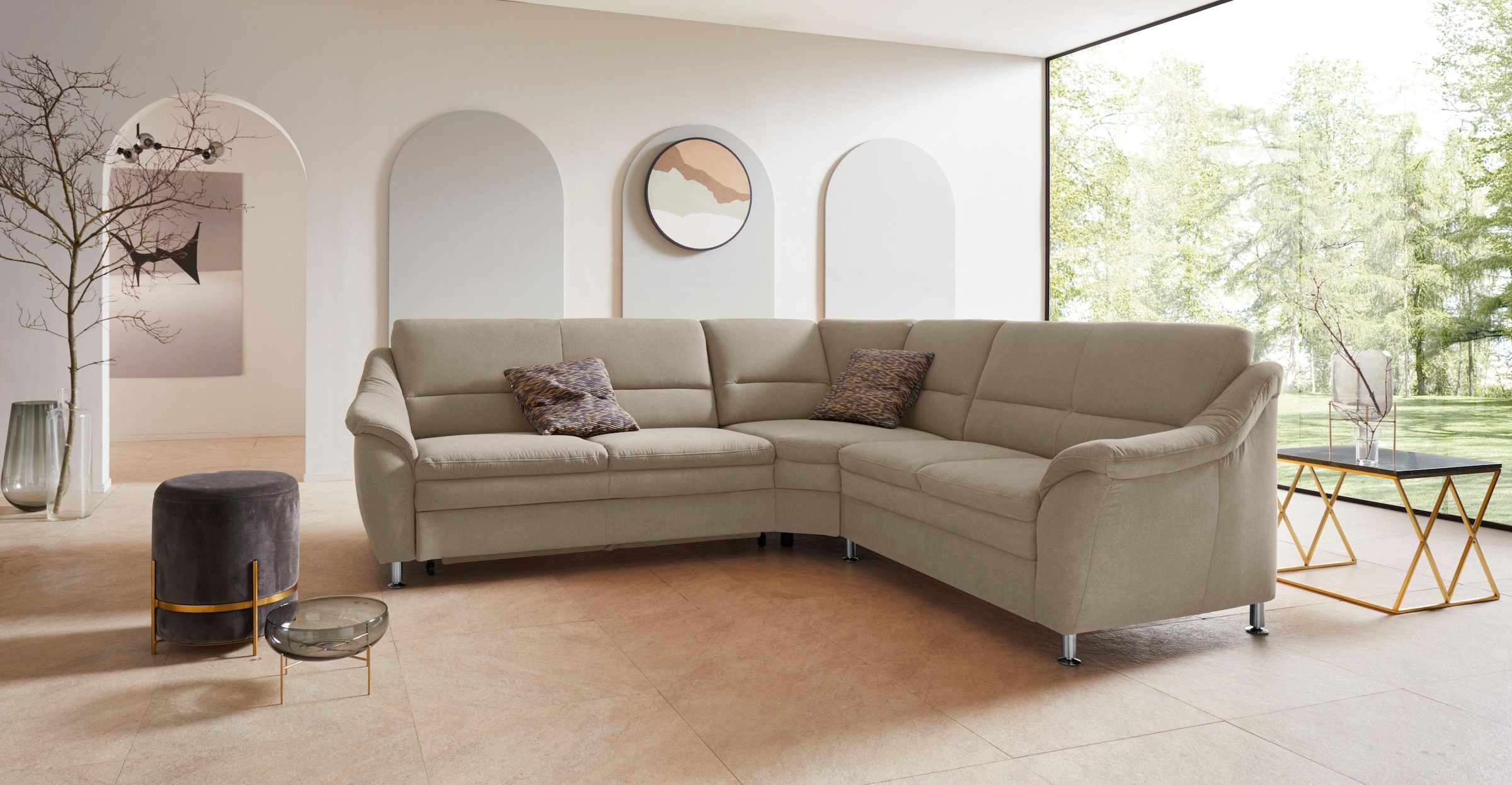 Places of Style Ecksofa »Cardoso L-Form«, mit Trapezecke für mehr Sitzkomfo günstig online kaufen