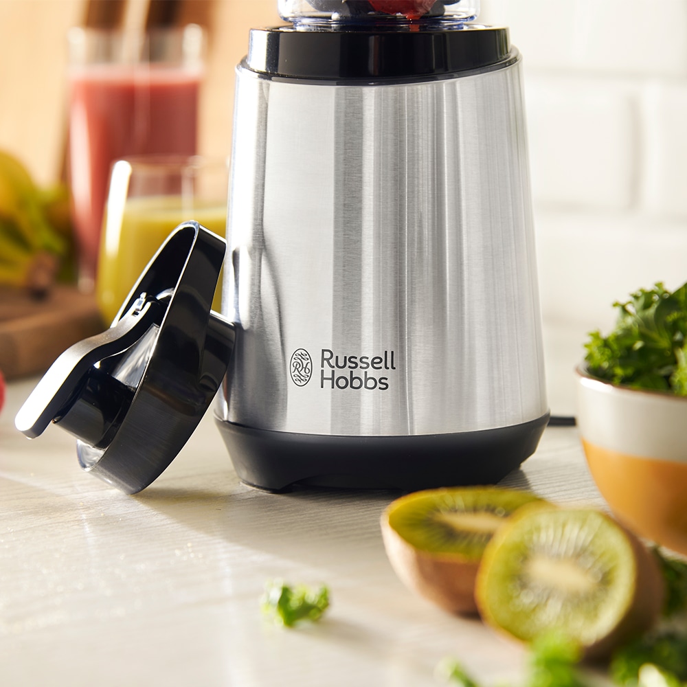 RUSSELL HOBBS Smoothie-Maker »Mix & Go Smoothie Maker 23472-56«, 300 W, 600 ml Mixbehälter, spülmaschinenf., Edelst., Power Motor 23.500 U/min