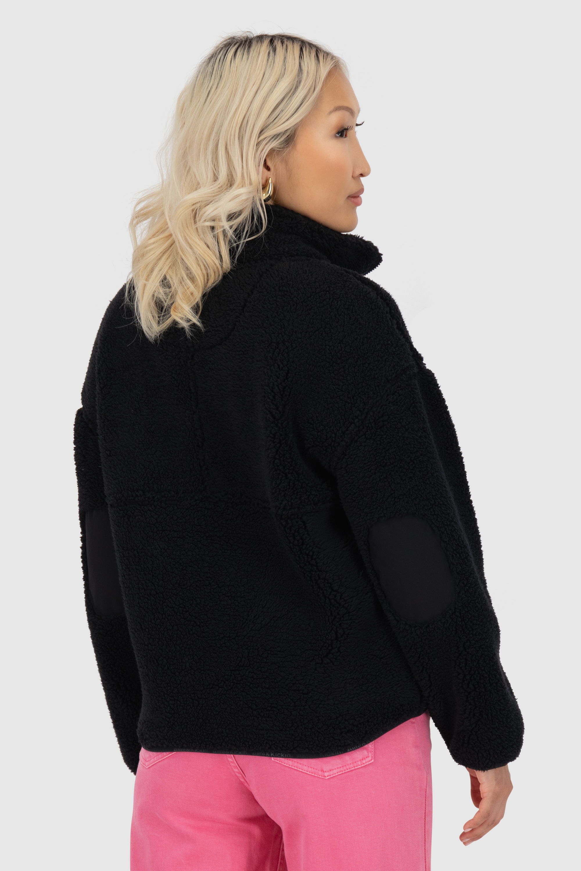 Alife & Kickin Winterjacke »Damen AnoukAK G«, ohne Kapuze, Stylische Teddy Plüschjacke mit hohem Kragen und Fleece-Innenfutter