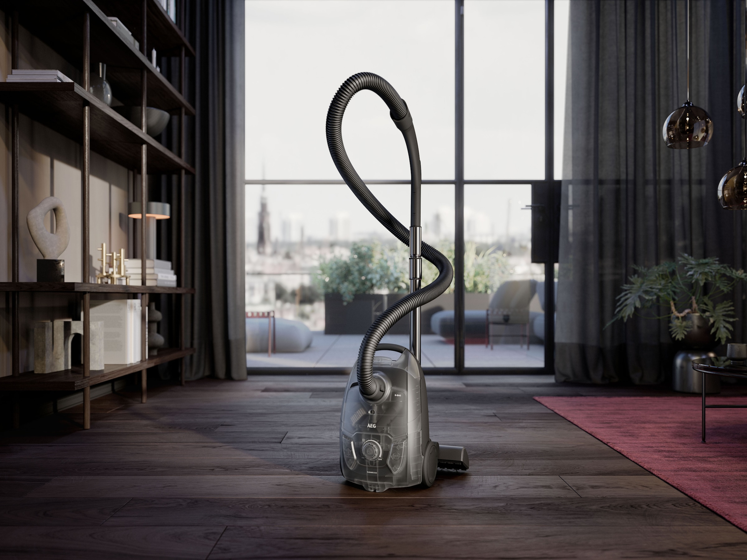 AEG Bodenstaubsauger »CLEAN 5000, hohe Saugleistung, AllFloor-Bodendüse«, 750 W, mit Beutel, AB51C1DB, aus 37 % Recyclingkunststoff, kompakte Größe
