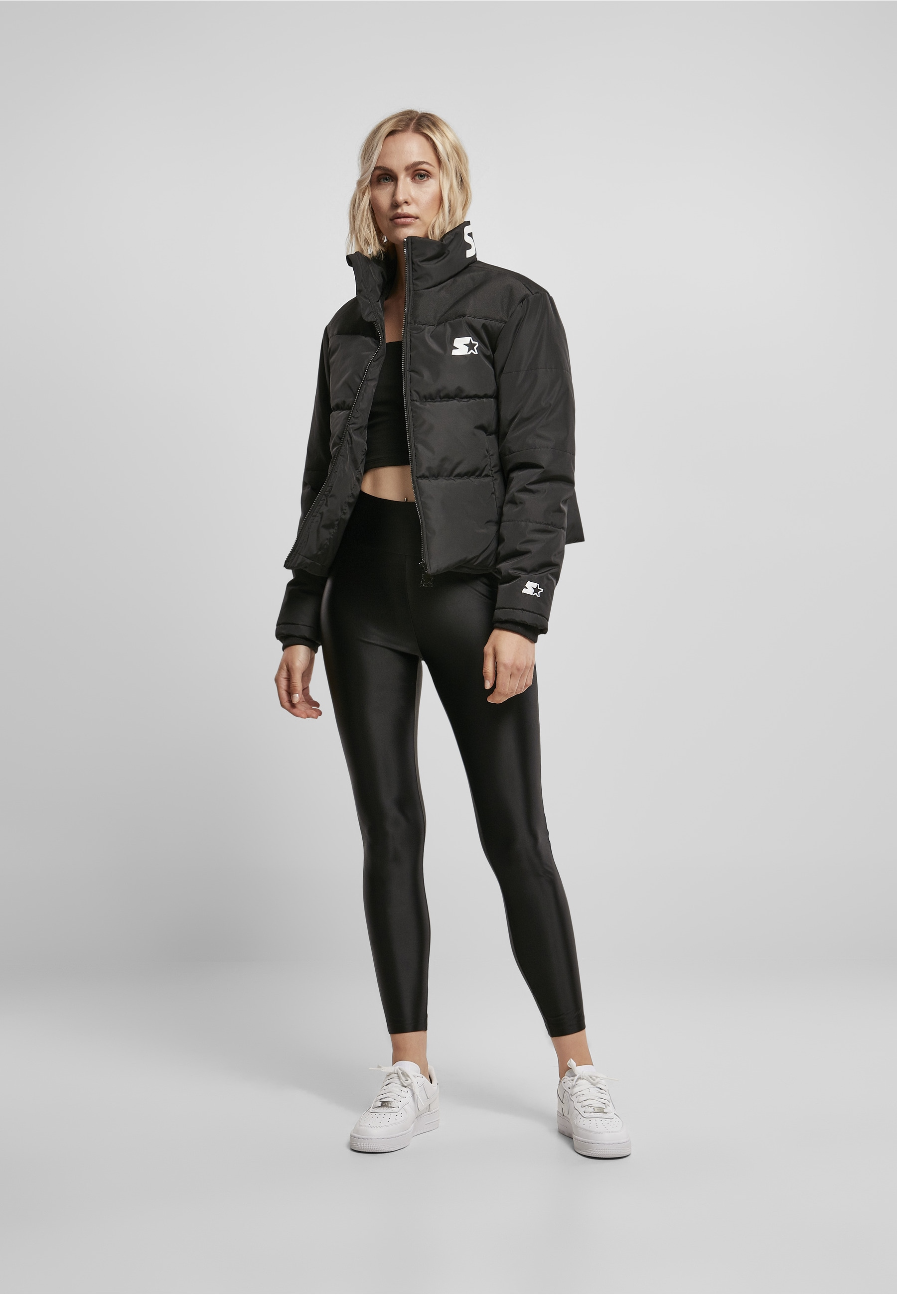 Starter Black Label Winterjacke »Starter Black Label Damen Ladies Starter Logo Puffer Jacket« 1 Stk. tlg. ohne Kapuze