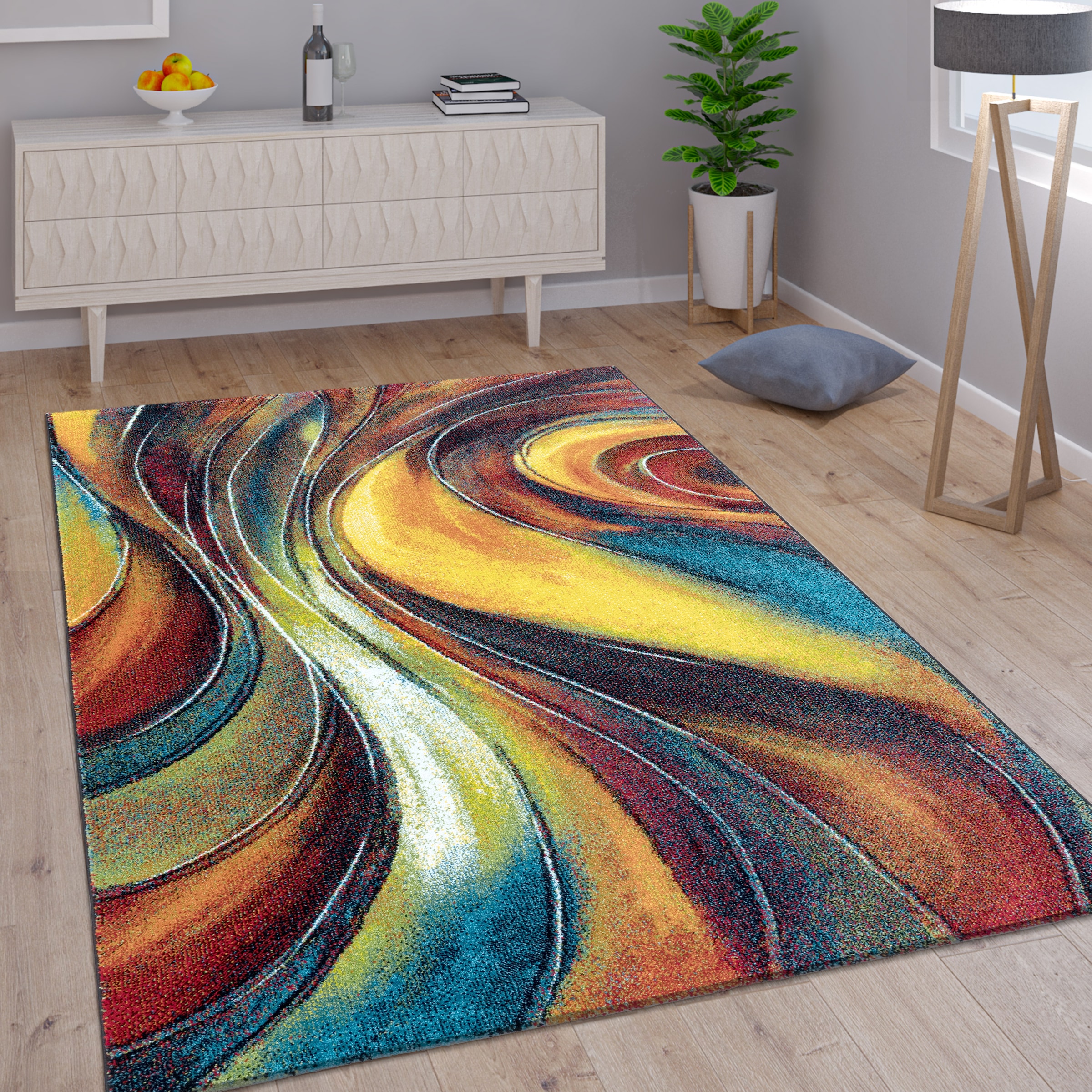 Paco Home Teppich »Canvas 902«, rechteckig, Kurzflor, modernes Design,  ideal im Wohnzimmer & Schlafzimmer bequem und schnell bestellen