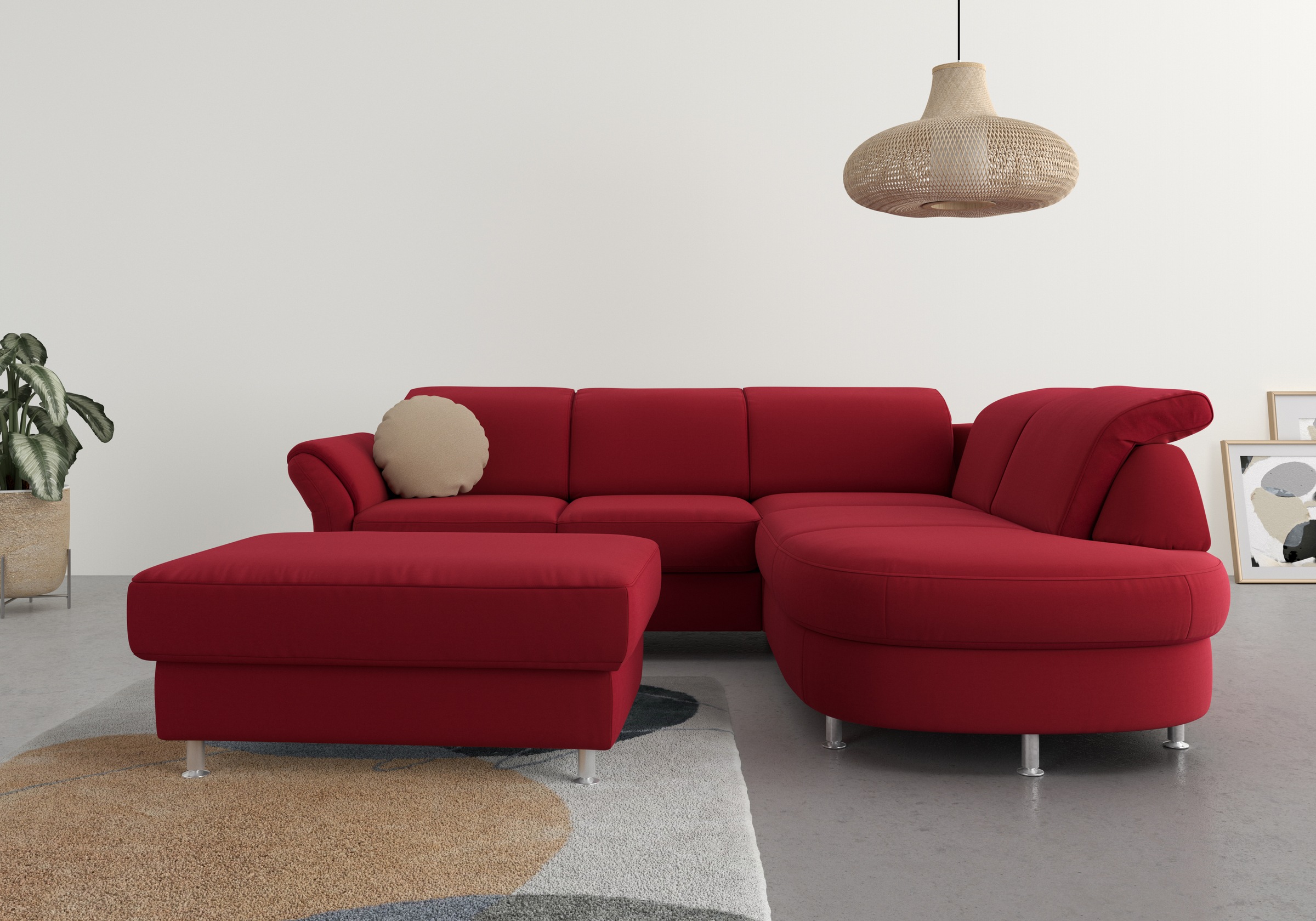 sit&more Ecksofa »Apulia L-Form«, wahlweise Bettfunktion, Bettkasten und Ko günstig online kaufen