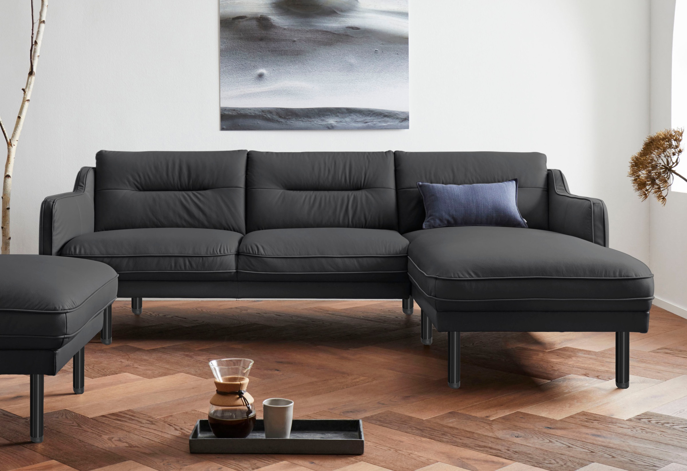 Home affaire Ecksofa »Nordfyn L-Form« edles Design in 3 Bezugsqualitäten, D günstig online kaufen