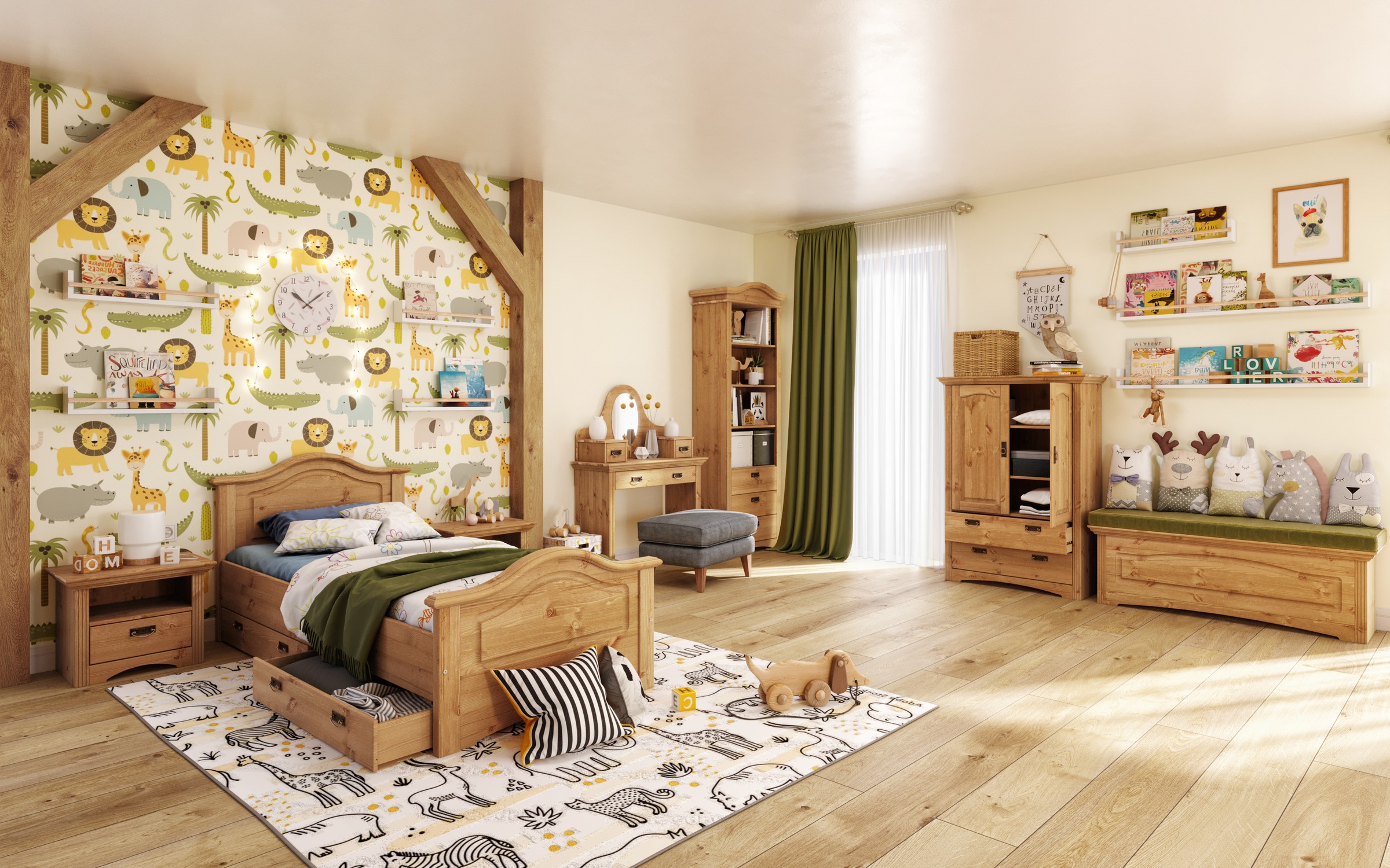 Home affaire Bettbank "Konrad" aus massiver, FSC-zertifizierter Kiefer günstig online kaufen