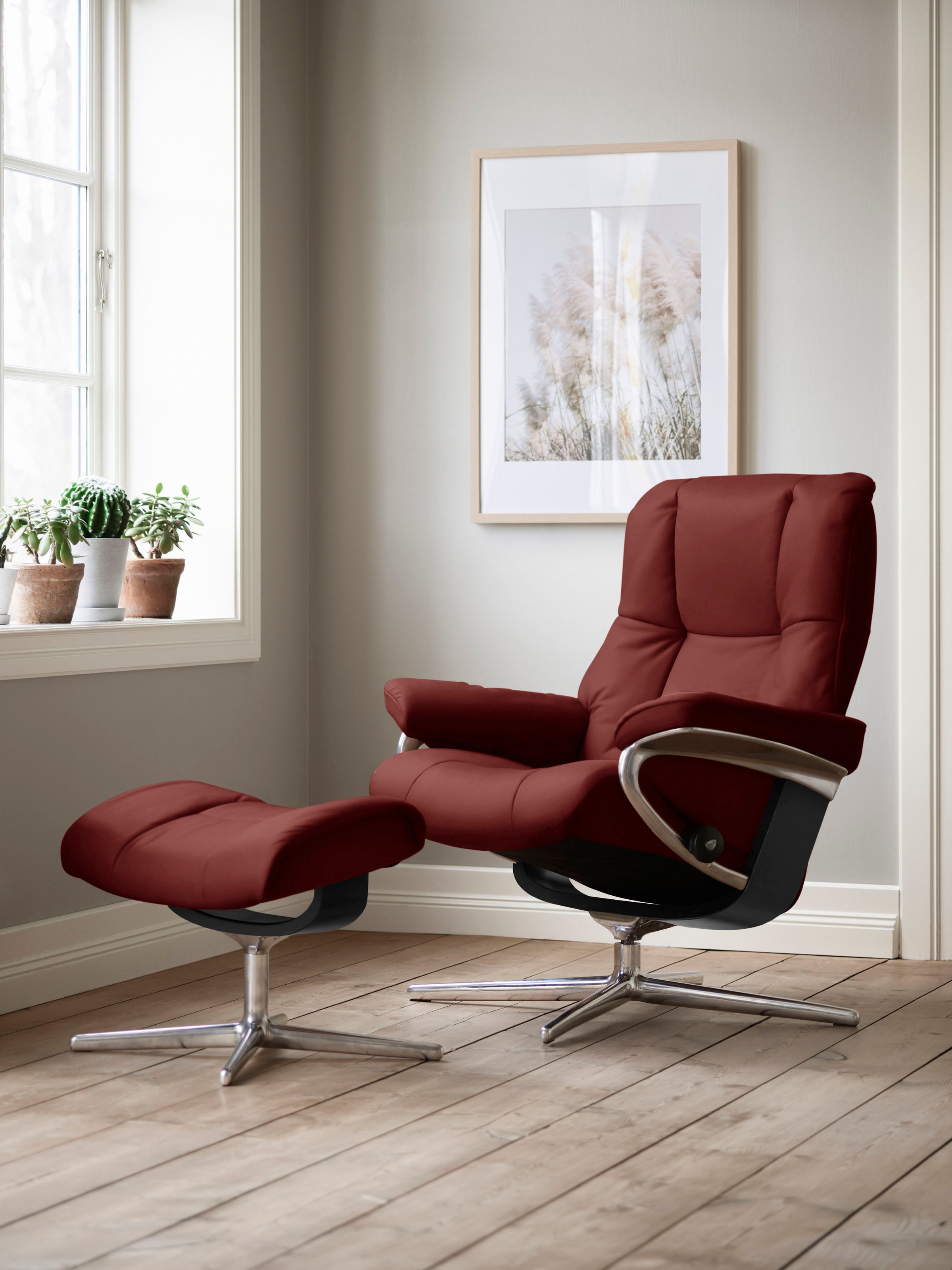 Stressless® Fußhocker »Mayfair«, mit Cross Base, Größe S, M & L, Holzakzent Schwarz