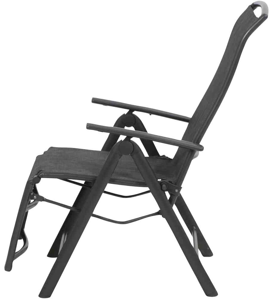 Siena Garden Gartensessel »Livorno SET 4x Relax anthrazit«, (Set, 4 St.)