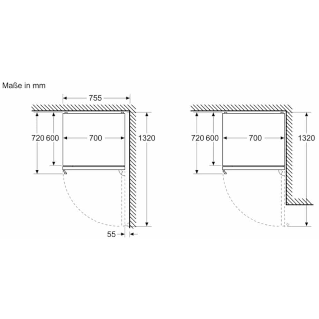 BOSCH Kühl-/Gefrierkombination, KGN497ICT, 203 cm hoch, 70 cm breit