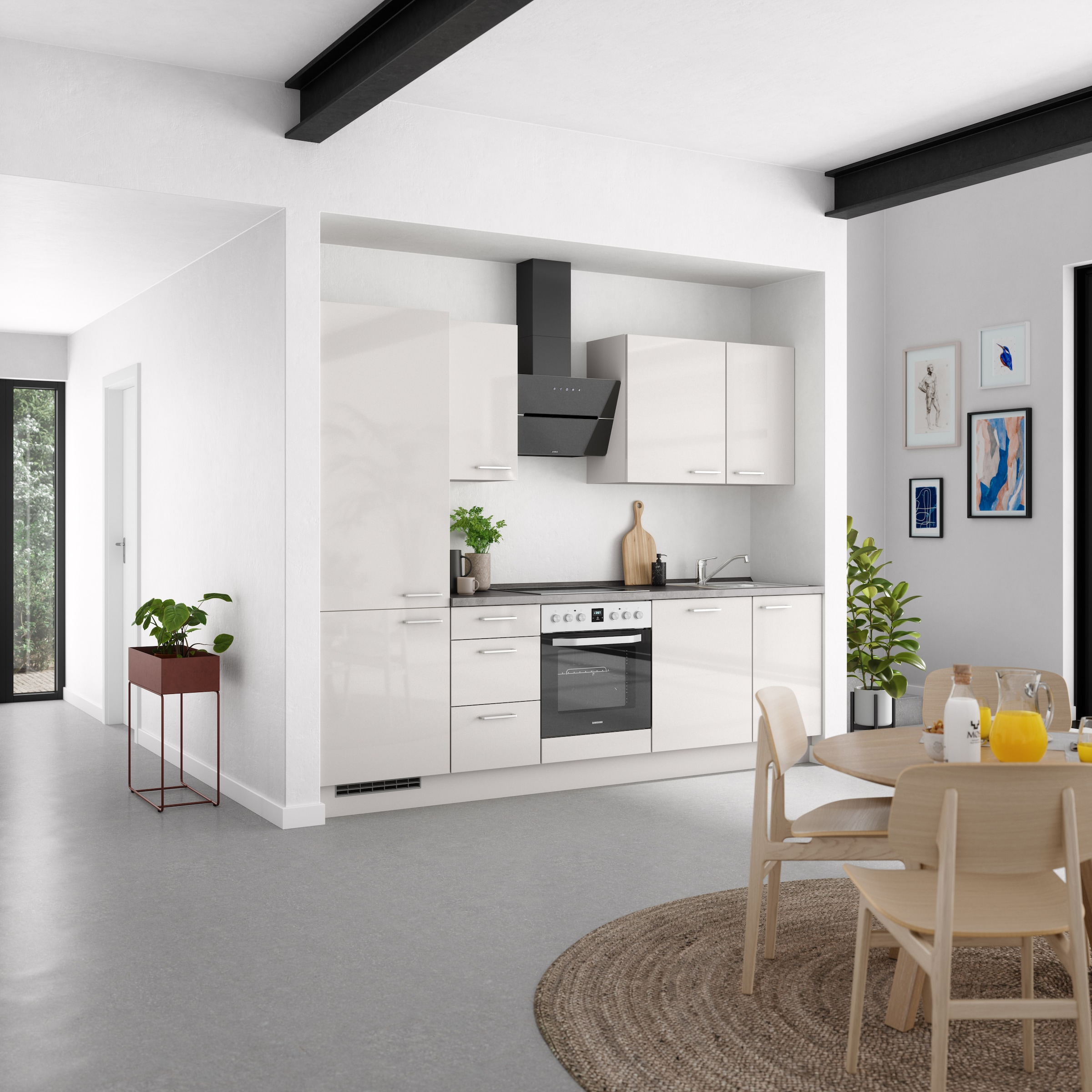 nobilia® Küchenzeile »"Flash II"«, vormontiert, Ausrichtung wählbar, Breite 270 cm, wahlw. mit E-Geräten