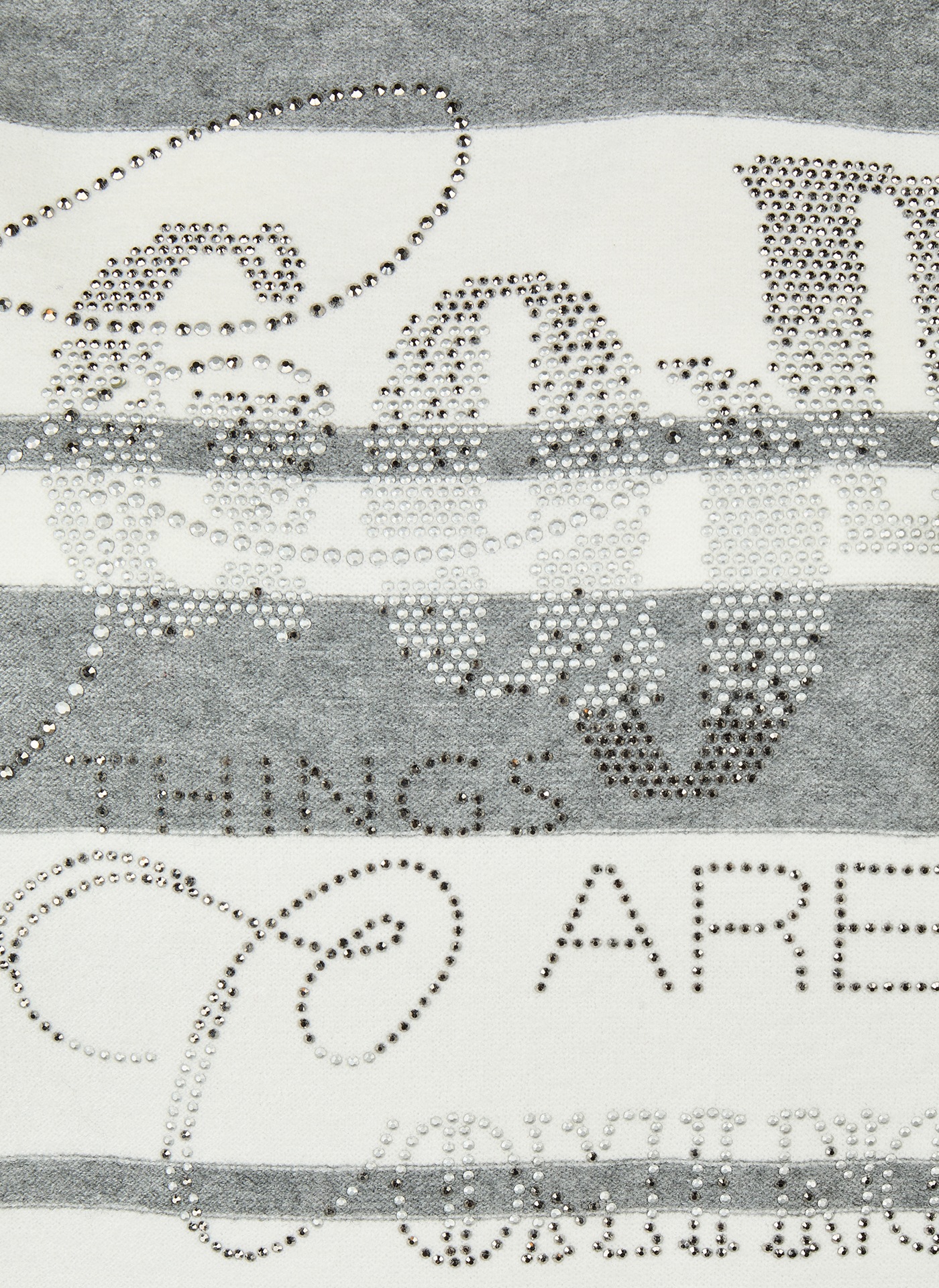 Rabe Strickpullover im Streifen-Look und mit Glitzersteinen