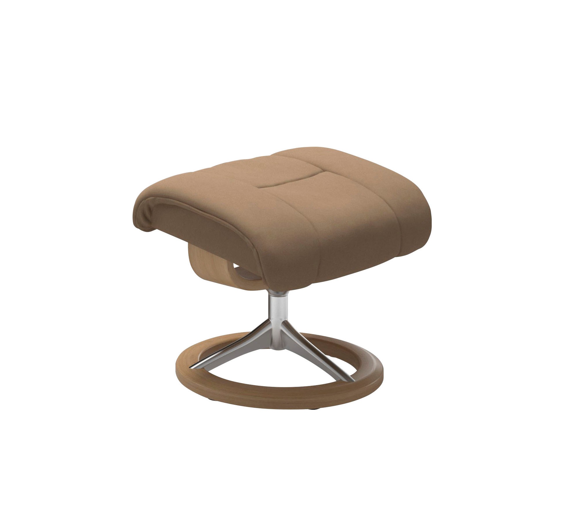 Stressless® Relaxsessel »Reno«, (Set, Relaxsessel mit Hocker), mit Hocker, mit Signature Base, Größe S, M & L, Gestell Eiche