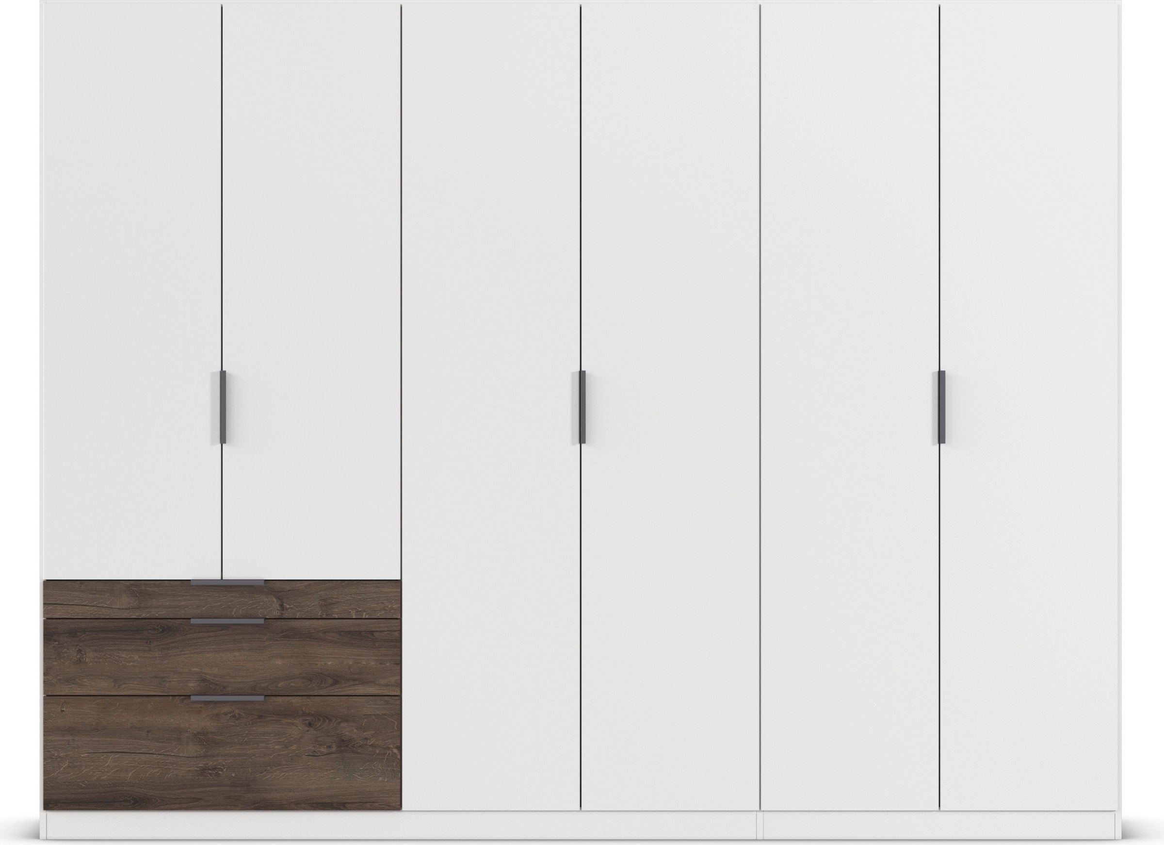 rauch Kleiderschrank »Drehtürenschrank Schrank Garderobe Schlafzimmerschrank KODA«, (oberer Schubkasten mit praktischer Inneneinteilung), mit asymmetrisch angeordneten Schubladen MADE IN GERMANY