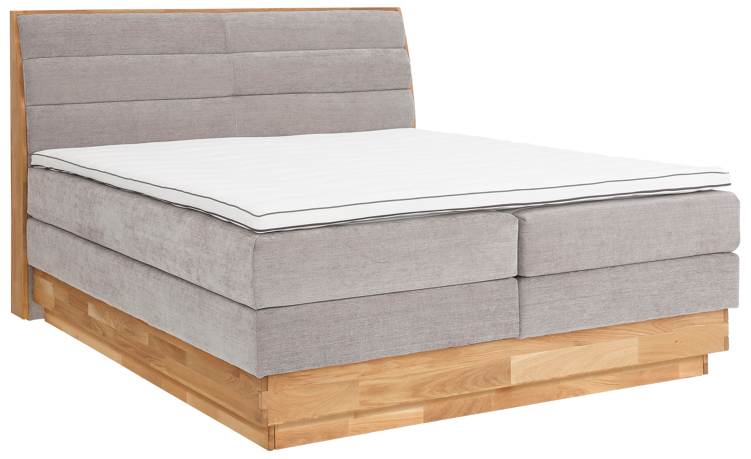 OTTO products Boxspringbett »Jenna«, ohne LED-Beleuchtung, mit zertifizierten, recycelten Bezugsstoffen