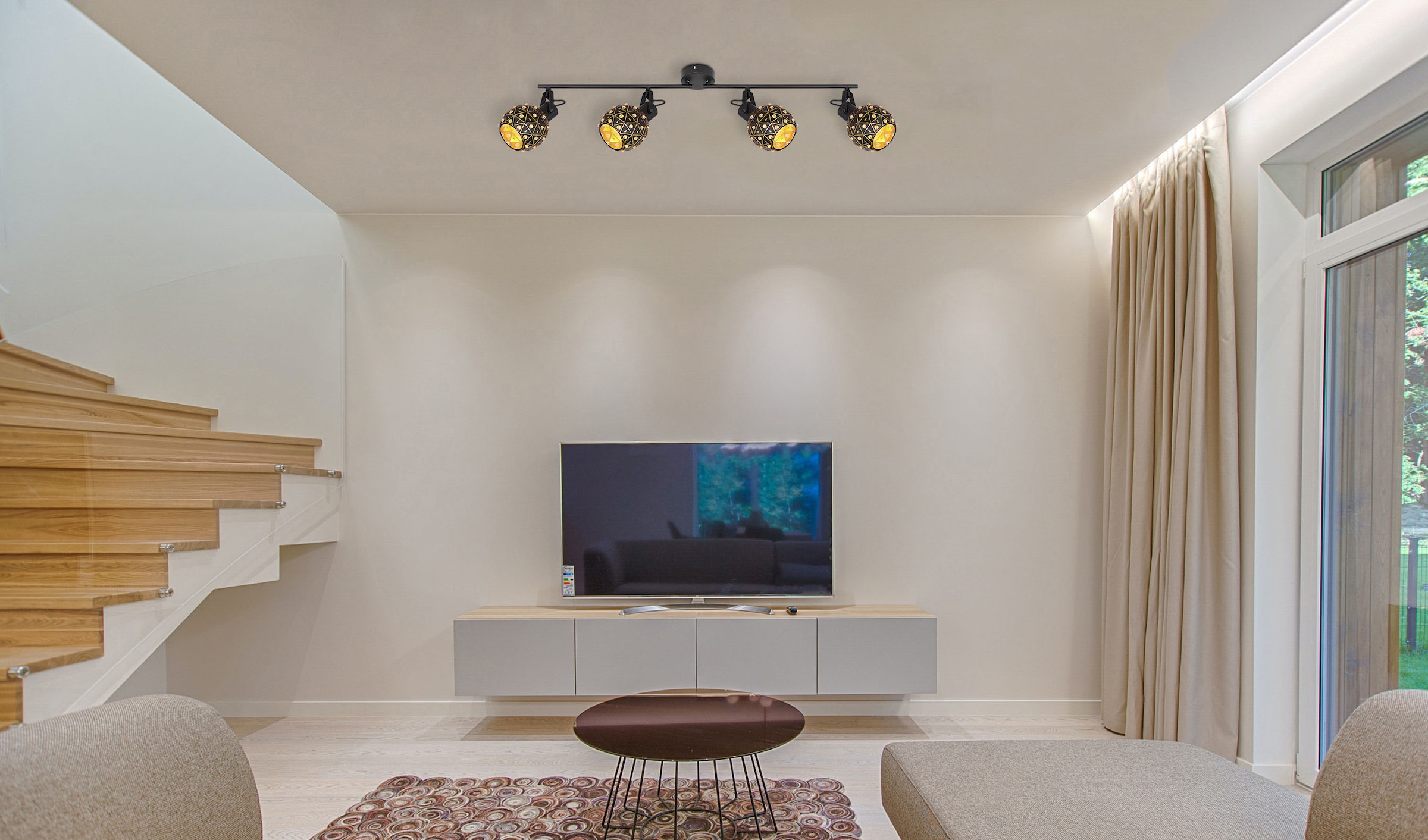 GLOBO LIGHTING Deckenstrahler »JODIE« E27 1 Stk. Spot Deckenspot Flur Schlafzimmer Wohnzimmer