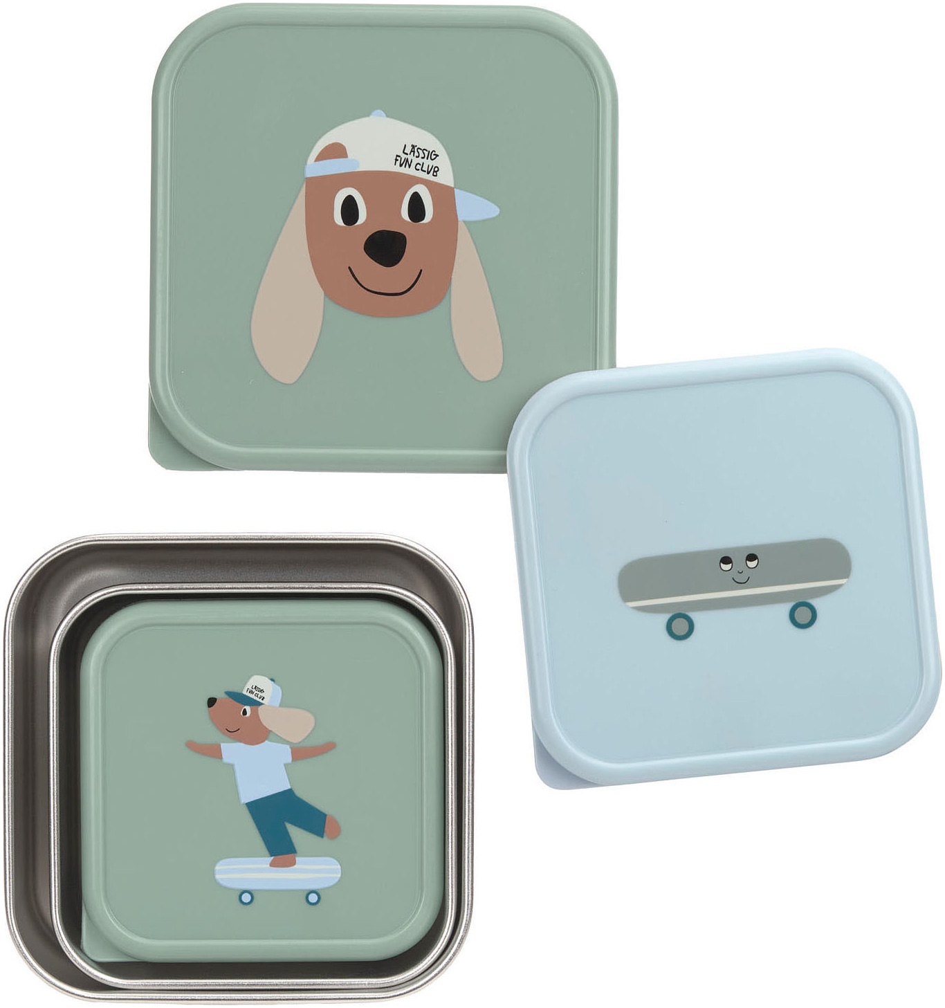 LÄSSIG Lunchbox »Tiny Team Dog, Snackbox« 3 tlg. tlg.