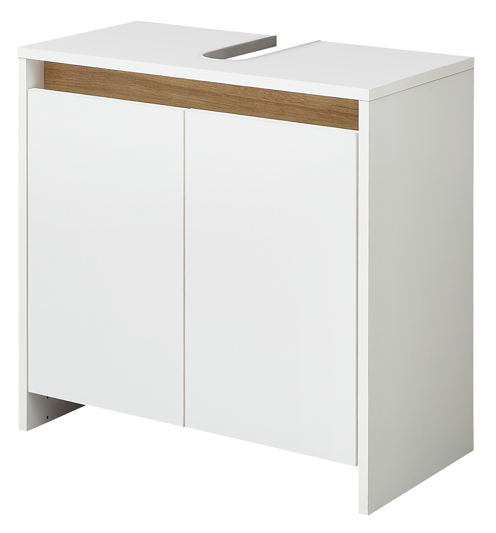 Saphir Badmöbel-Set »Badmöbel-Set Quickset 100, Waschbeckenunterschrank mit Spiegelschrank«, (5 St.), Badezimmer-Set mit Unterschrank, Hängeschrank und Midischrank in Weiß