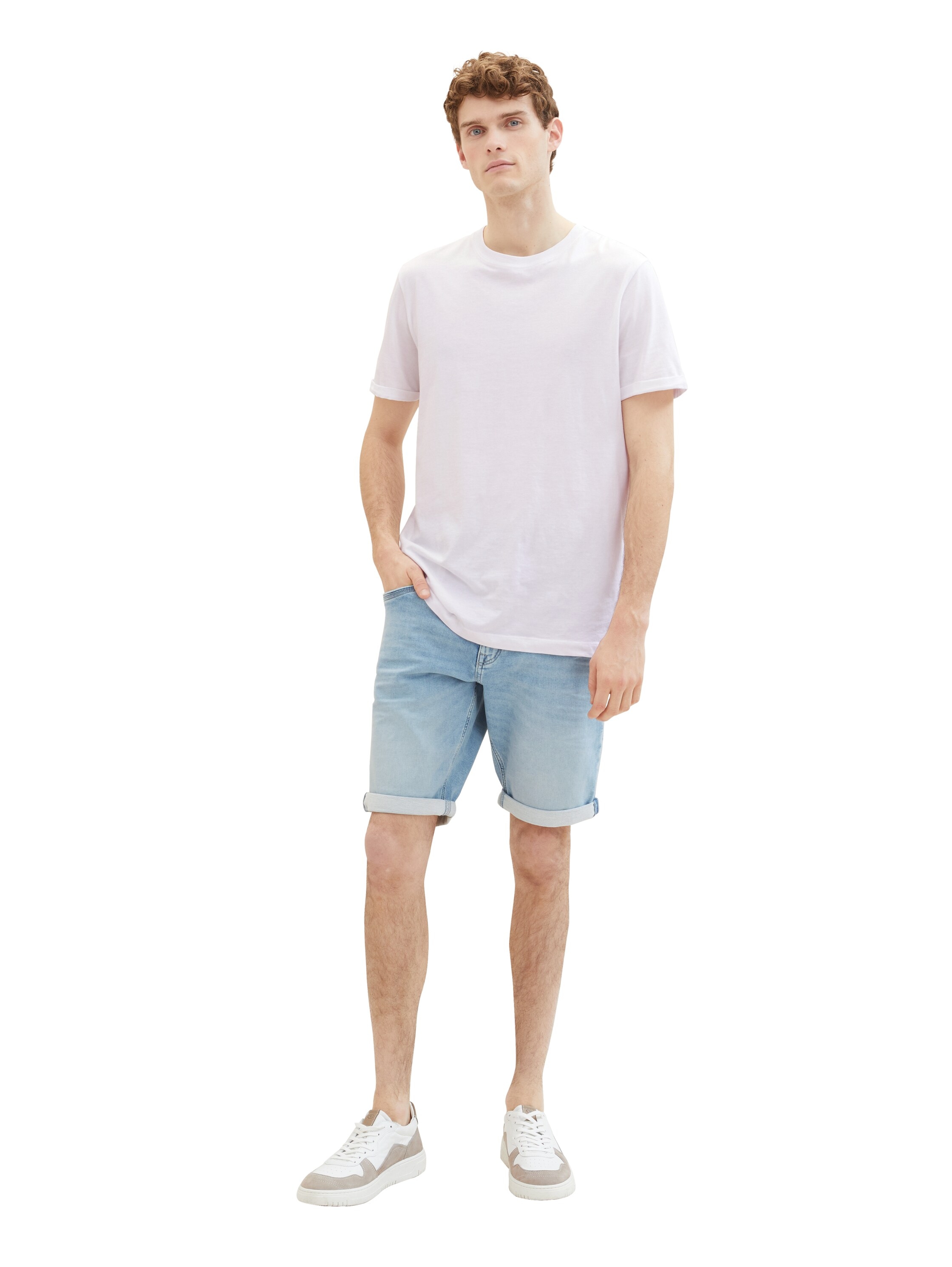 TOM TAILOR Jeansbermudas »JOSH«, mit Markenlabel