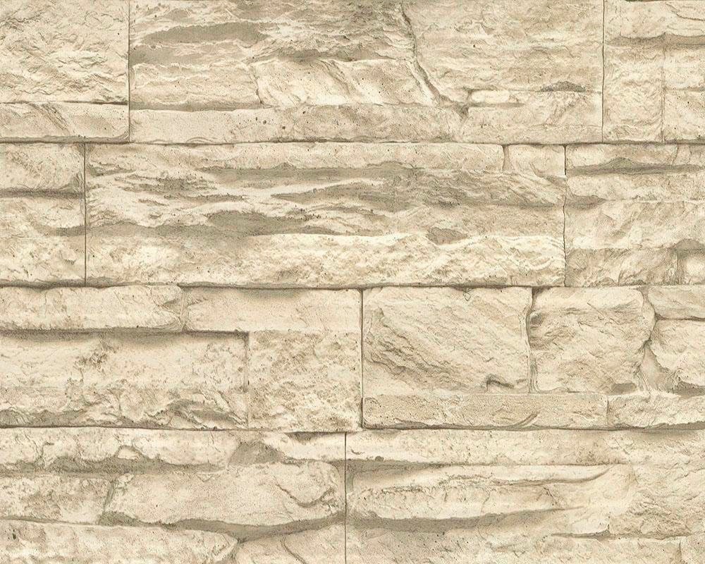 A.S. Création Tapete Stein-Optik Weiß und Grau 53 cm x 10,05 m AS-707161 günstig online kaufen