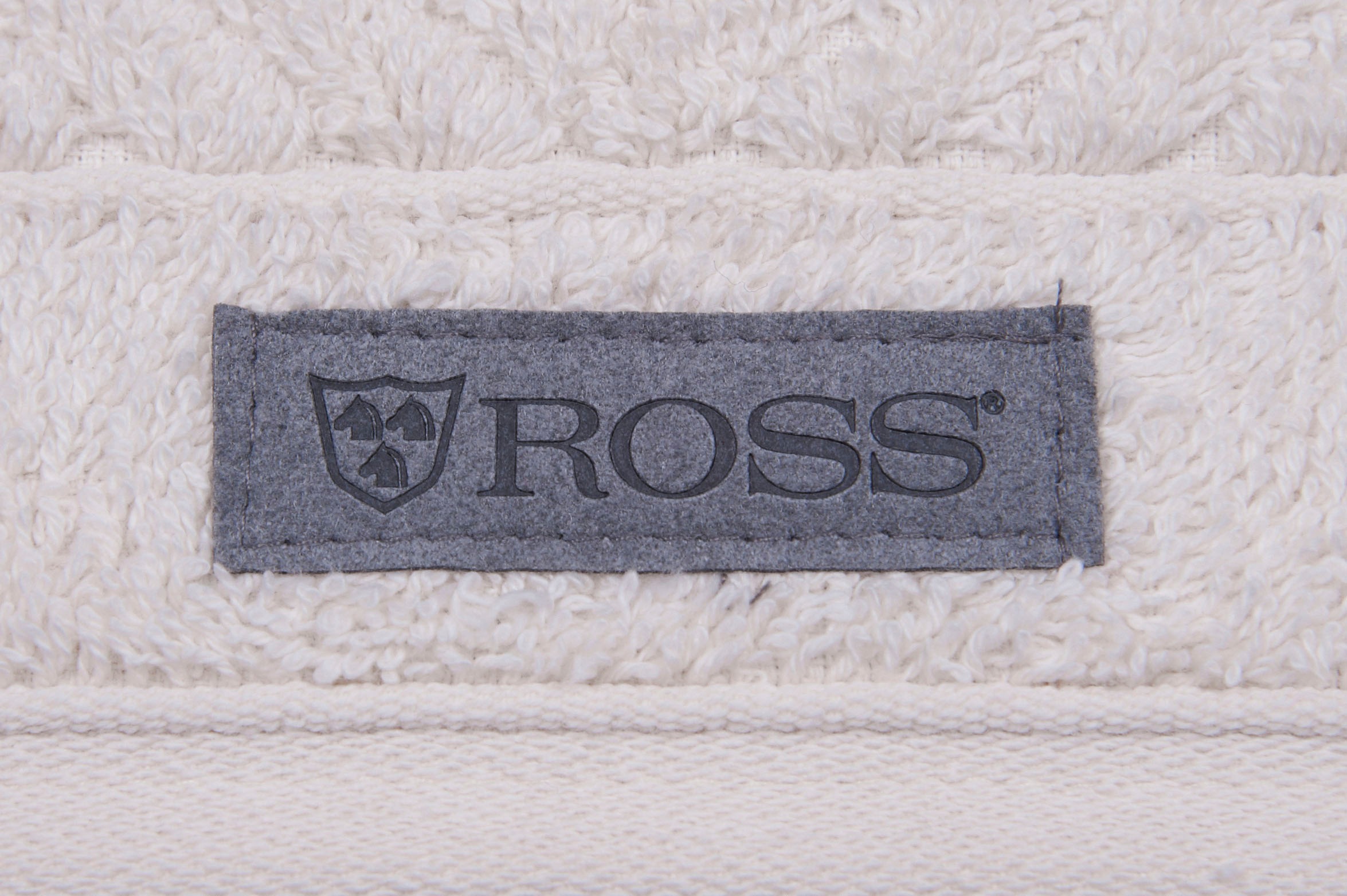 ROSS Handtuch (2 Uni-Rippe Velourslabel und mit bequem bestellen St.), schnell »Smart«,