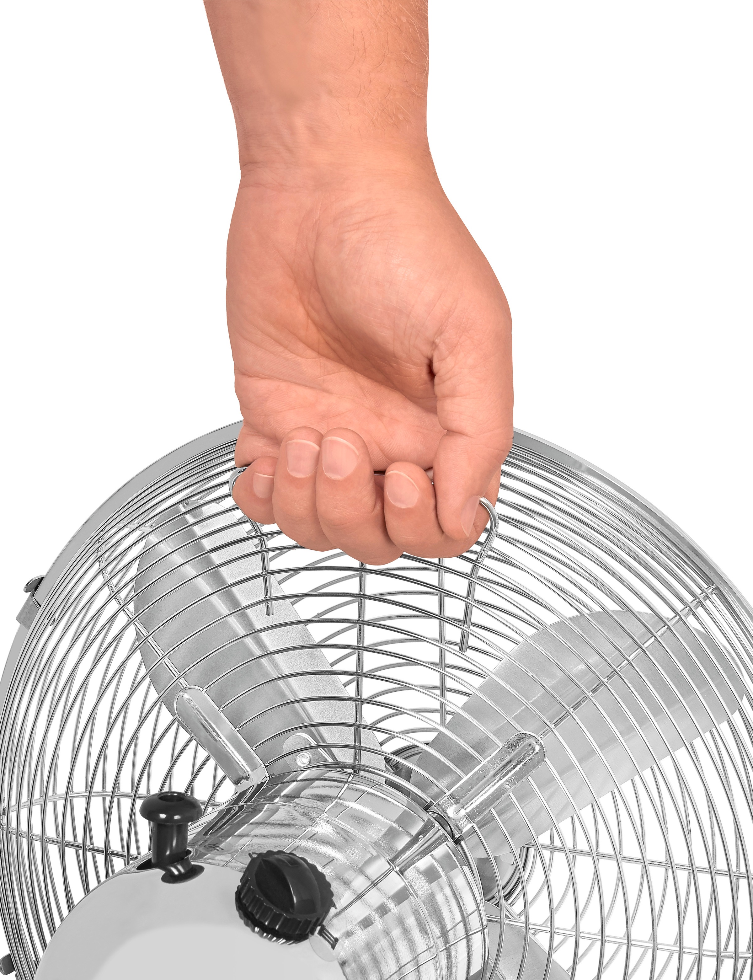 KLARBACH Tischventilator »VT 36001 ch«, Ø 25 cm, Vollmetall, 30 Watt Leistung, einstellbarer Winkel