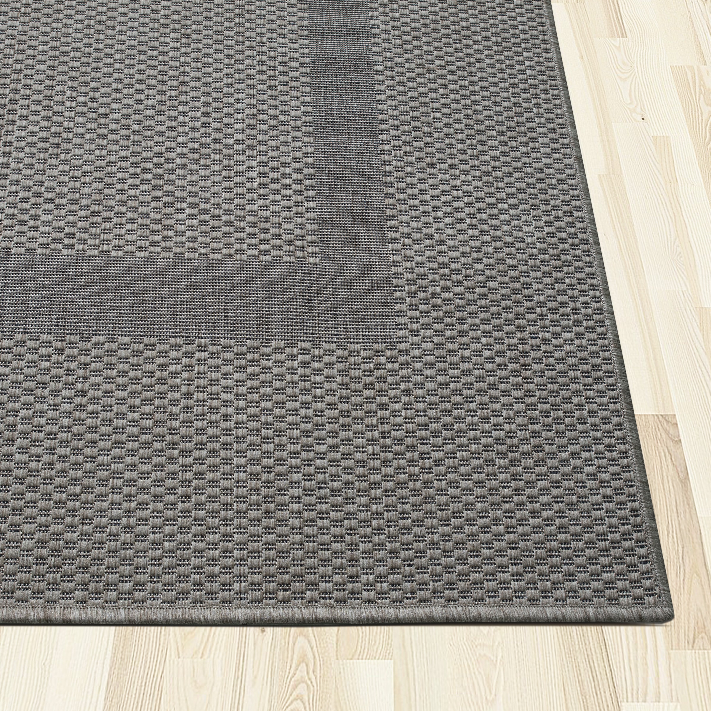 my home Teppich »Venedig Bordüre auch als Läufer erhältlich«, rechteckig, 3 mm Höhe, In- und Outdoor geeignet, Sisal-Optik, Wetterfest & UV-beständig