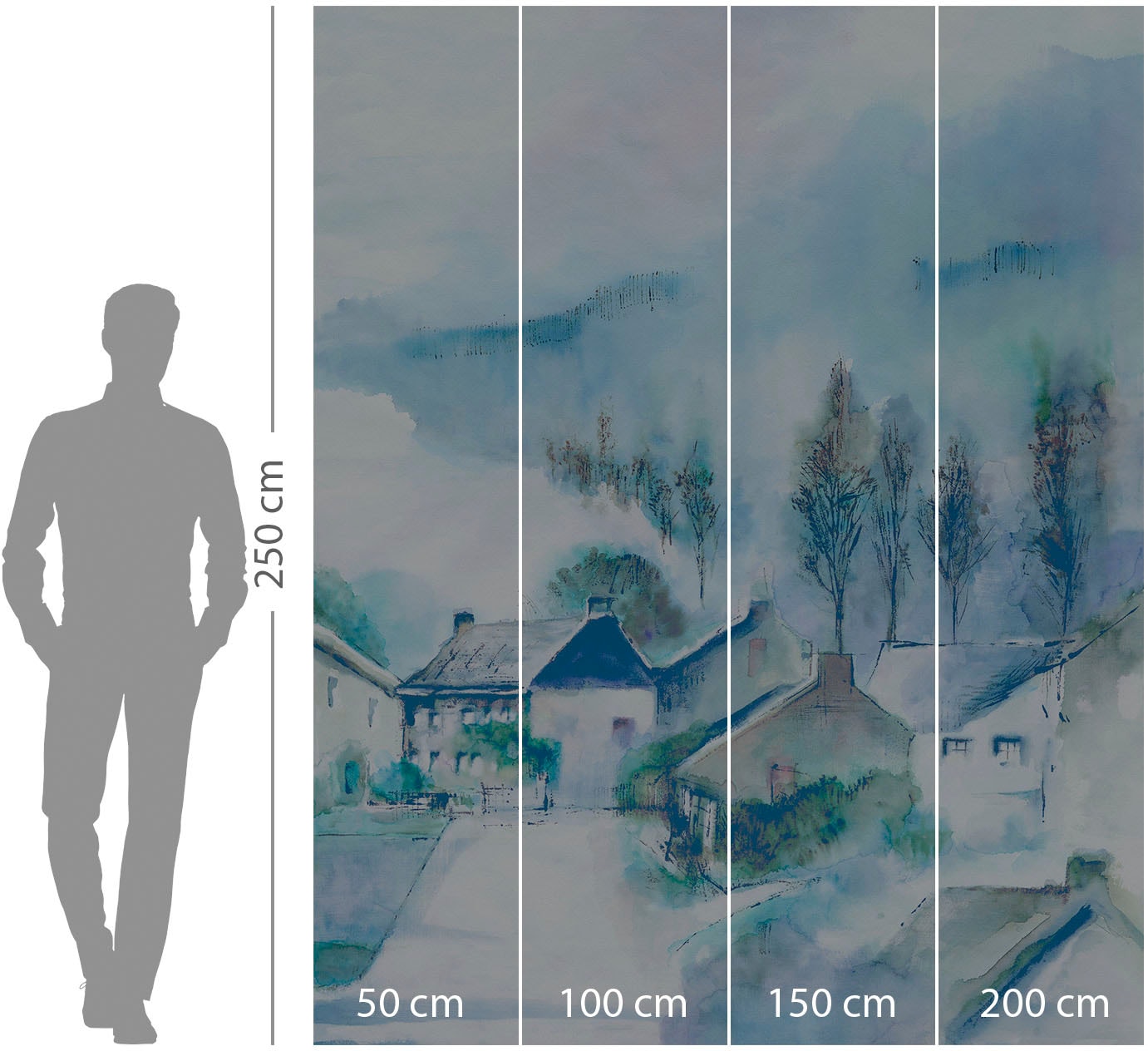 Komar Vliestapete »Digitaldruck Vlies -  Hamlet - Größe 200 x 250 cm« bedruckt glatt Wohnzimmer, Schlafzimmer