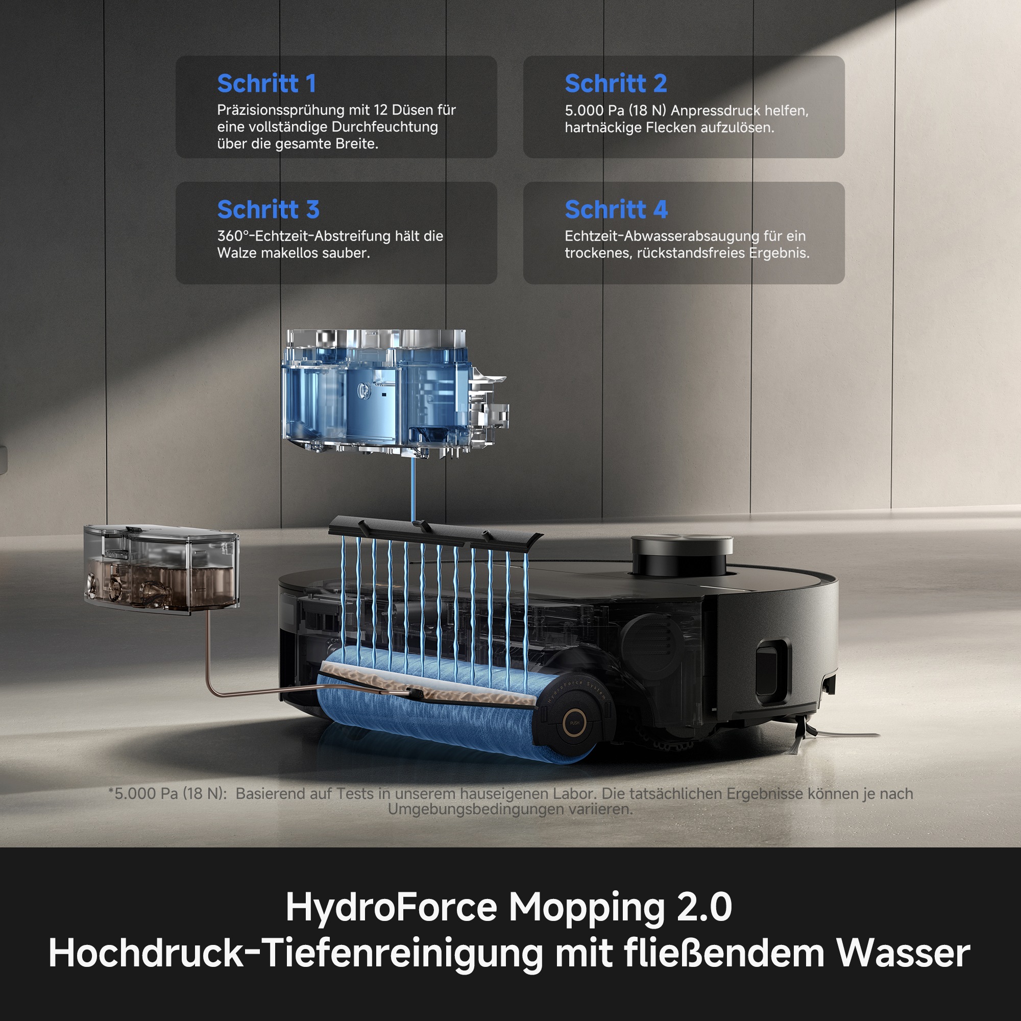Mova Nass-Trocken-Saugroboter »Z70 Ultra Roller Complete« Red Dot Award-Gewinner 2026