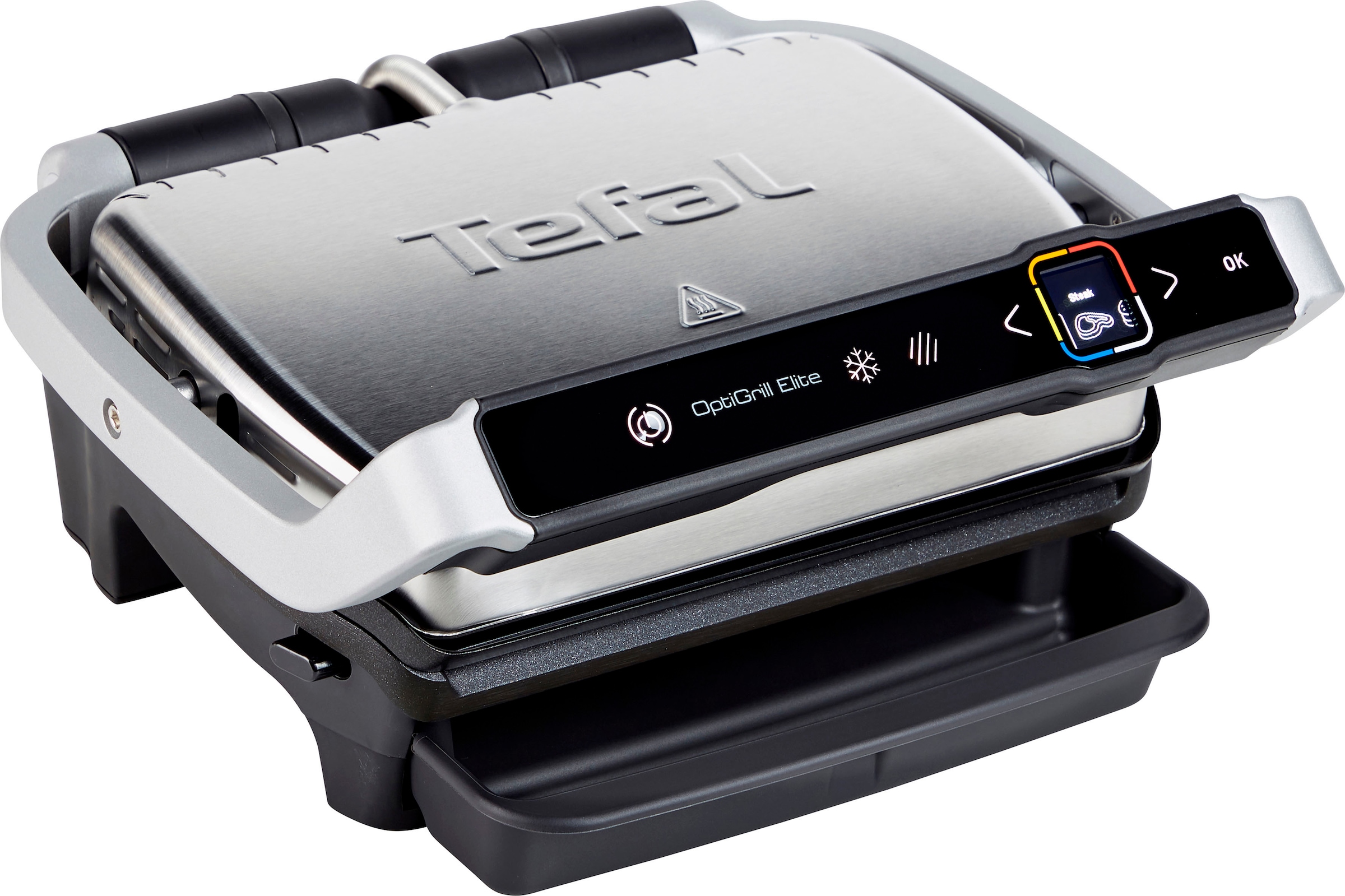 Tefal Kontaktgrill »GC750D OptiGrill Elite«, 12 Rezeptbuch 2000 W, kaufen Sensor, App Grillboost-Funktion, intuitiver Programme, online