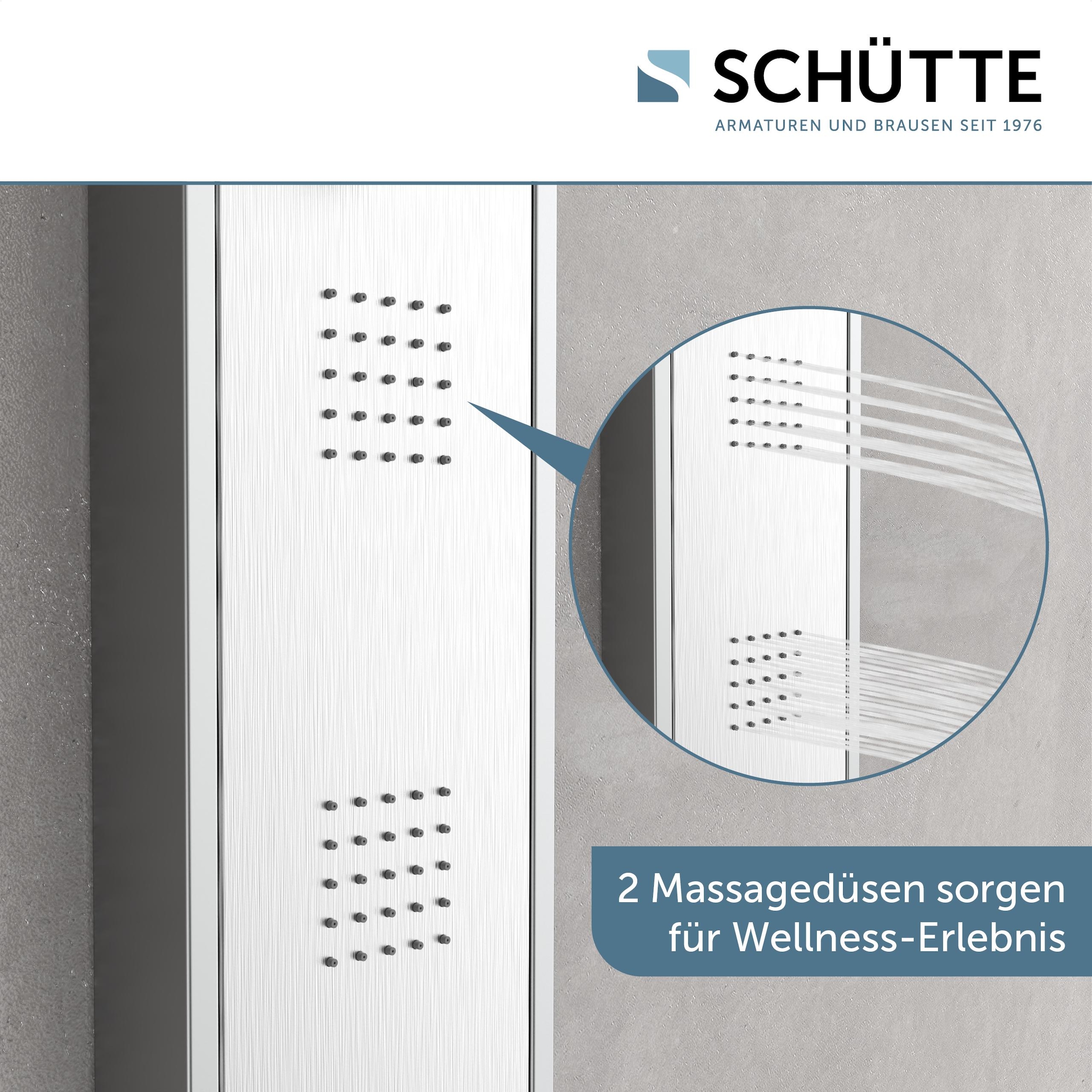 Schütte Duschsäule »TAHITI«, 2 Massage-Düsen, Antikalk-Noppen, Edelstahl, Wellness-Kopfbrause