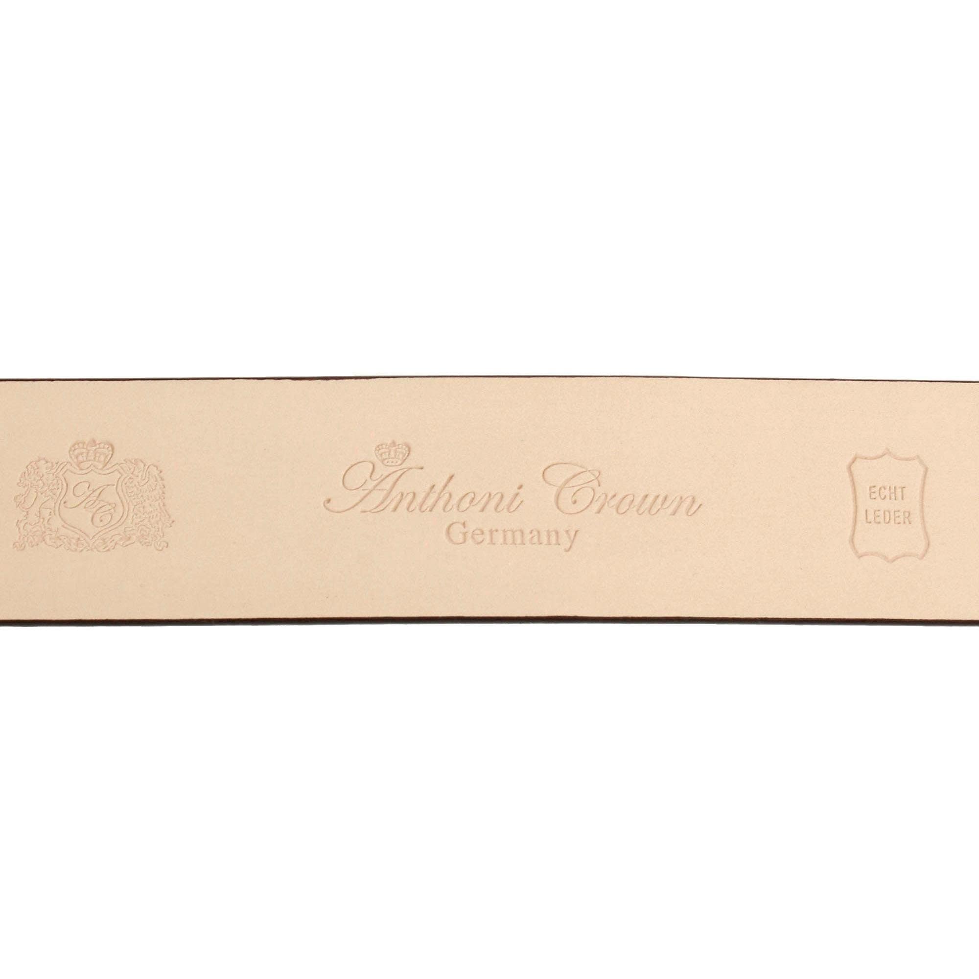 Anthoni Crown Ledergürtel, Handgenähter mit bestellen stilvoller jetzt Automatik- Gürtel Schließe schwarz in