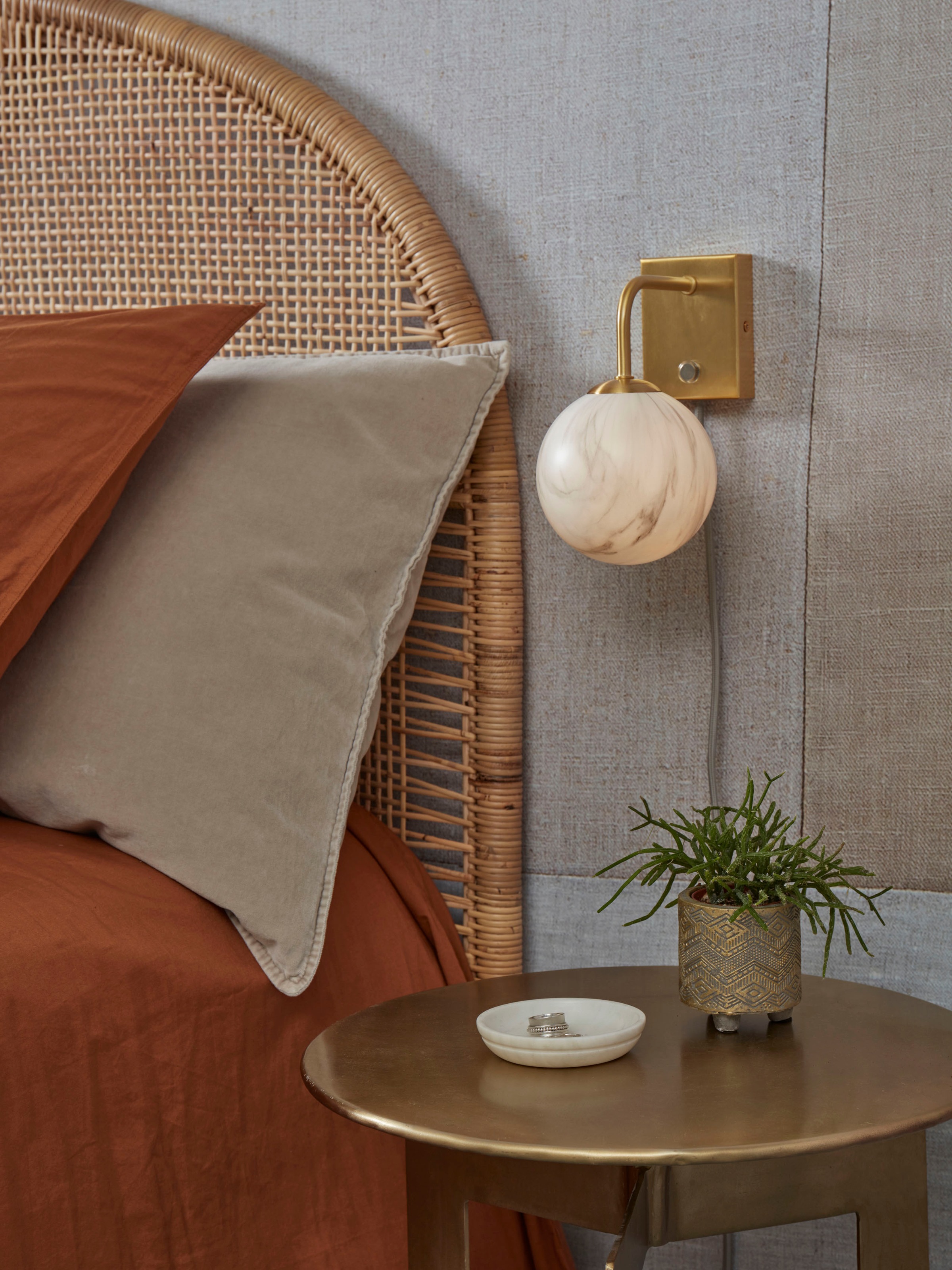 it's About RoMi Wandleuchte »CARRARA«, 1 flammig, Leuchtmittel G9 | LED wechselbar, Marmor Look