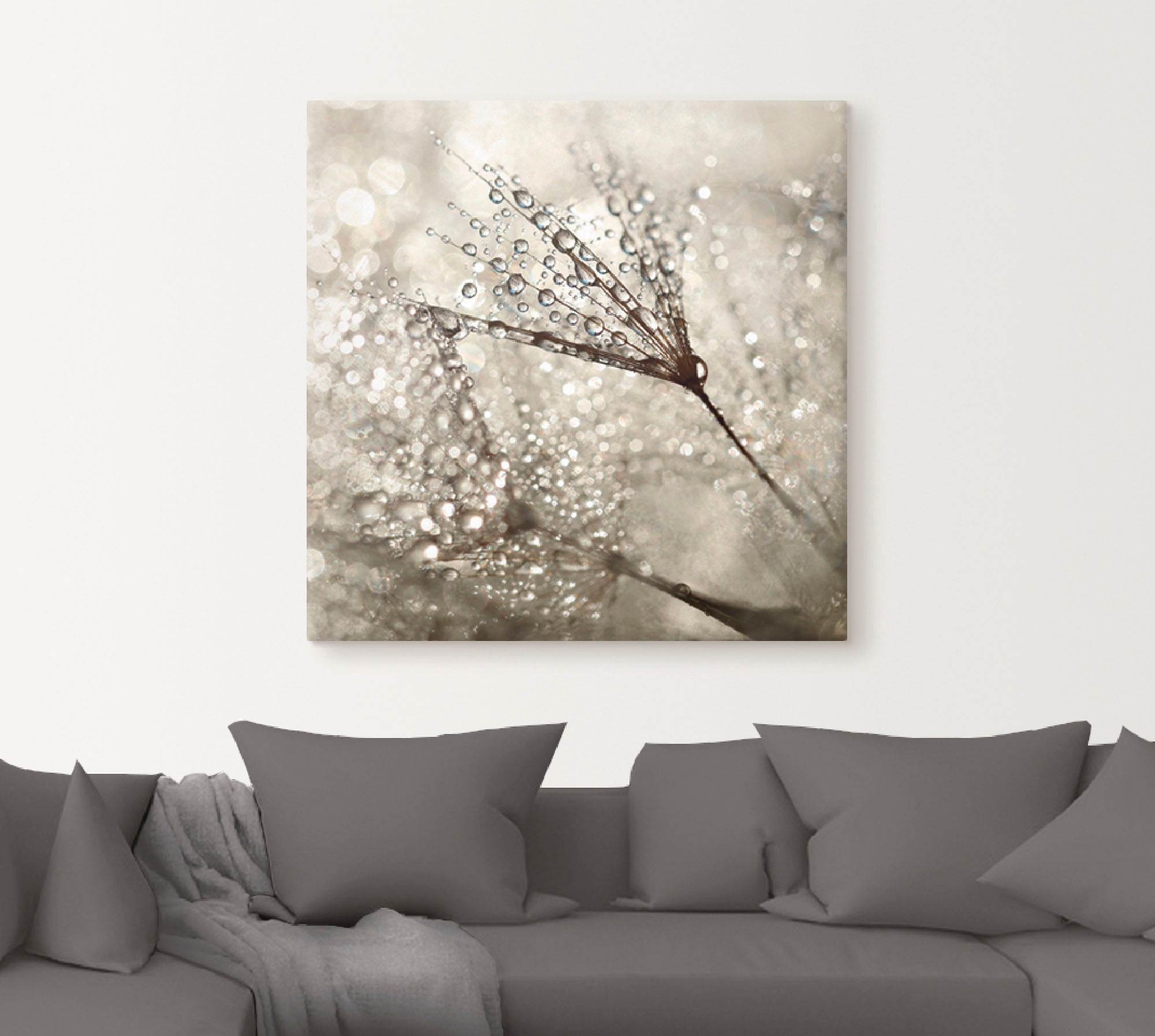 Artland Wandbild »Pusteblume Tautropfen«, Blumen, (1 St.), als Alubild, Outdoorbild, Leinwandbild, Poster, Wandaufkleber