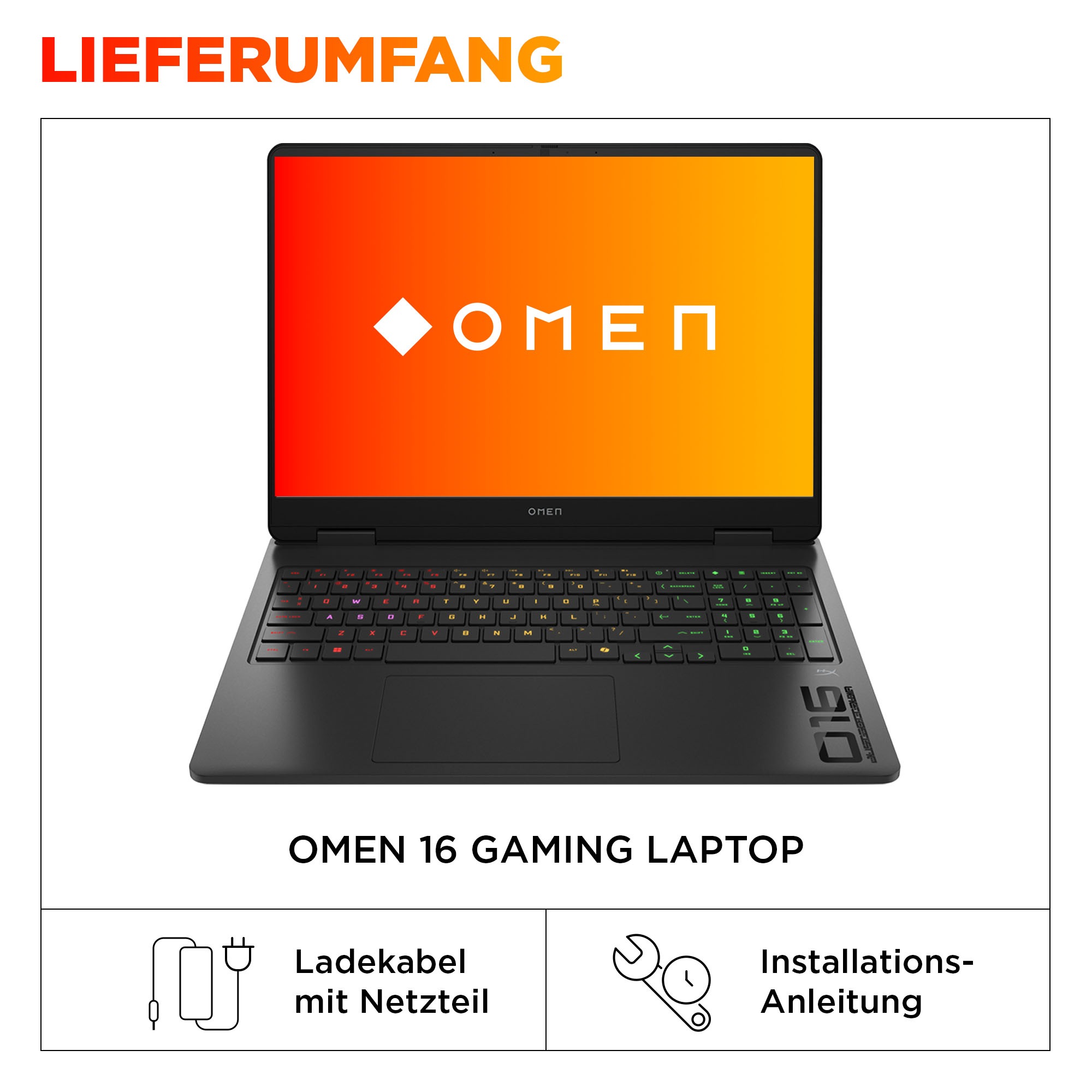 HP Gaming-Notebook »Omen 16-ap0051ng« 40,6 cm / 16 ″ AMD Ryzen™ AI 5 GeForce RTX 5050 512 GB SSD