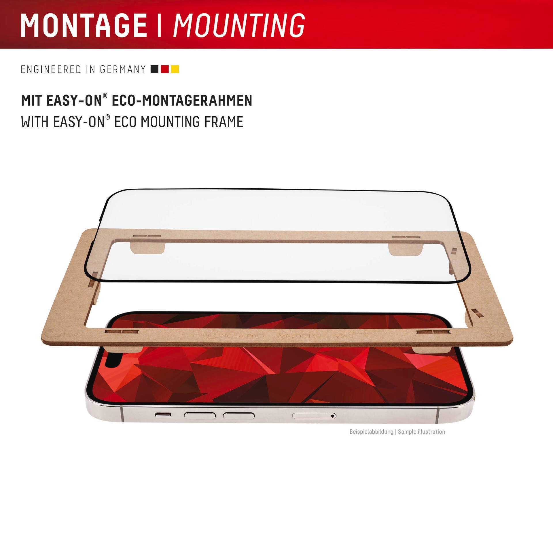 Displex Displayschutzglas »Premium Glass Full Cover Anti-Reflex«, für Apple iPhone 16 Pro, (1 St.), Displayschutzfolie, Schutzfolie, Bildschirmschutz, kratz- & stoßfest