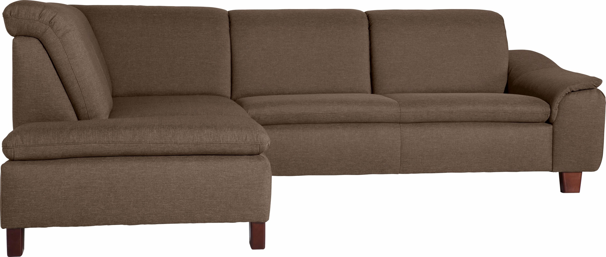 Max Winzer® Ecksofa »Alessio, aktuelle Mattenoptik, geschwungene Formensprache, bequem«, mit abgerundeter Rückenlehne, Ottomane wahlweise links oder rechts