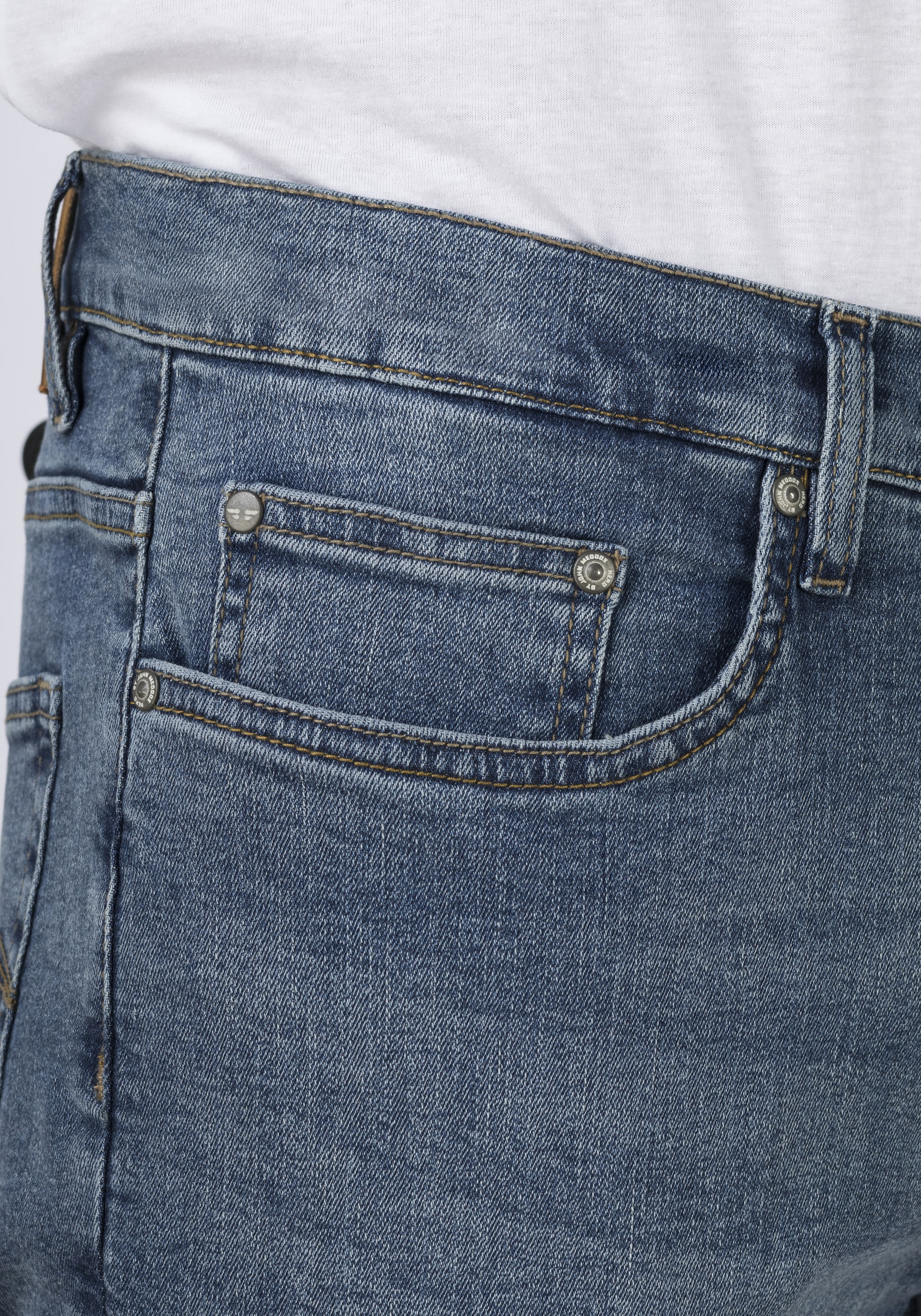 HERO by John Medoox 5-Pocket-Jeans »Phoenix Denim Big Straight Cut Stretch«, Straight Fit Casual Clean Wash Denim Jeans für Herren
