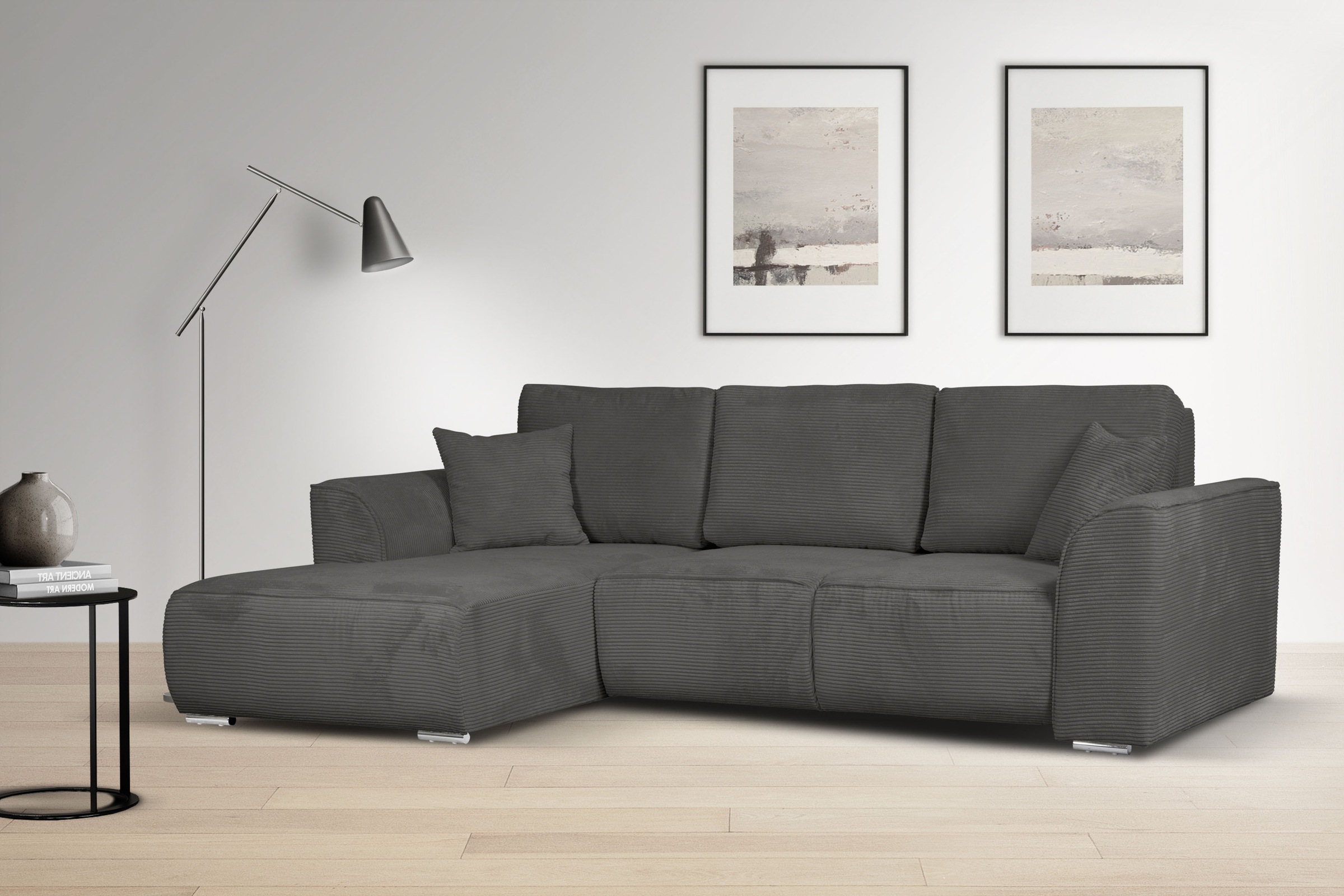 OTTO home Ecksofa »BEATRICE optionale Schlafsofa mit Bettkasten, B/T/H: 265 günstig online kaufen
