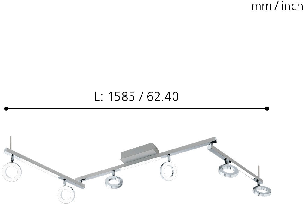 EGLO LED Deckenspots »CARDILLIO 1«, 9 flammig, Leuchtmittel LED-Board   LED günstig online kaufen