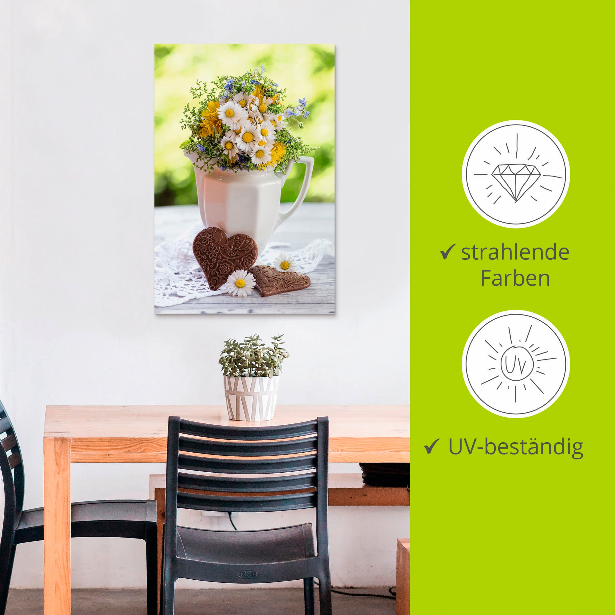 Artland Wandbild »Aus Liebe zum Frühling«, Vasen & Töpfe, (1 St.), als Alubild, Outdoorbild, Leinwandbild, Wandaufkleber, versch. Größen