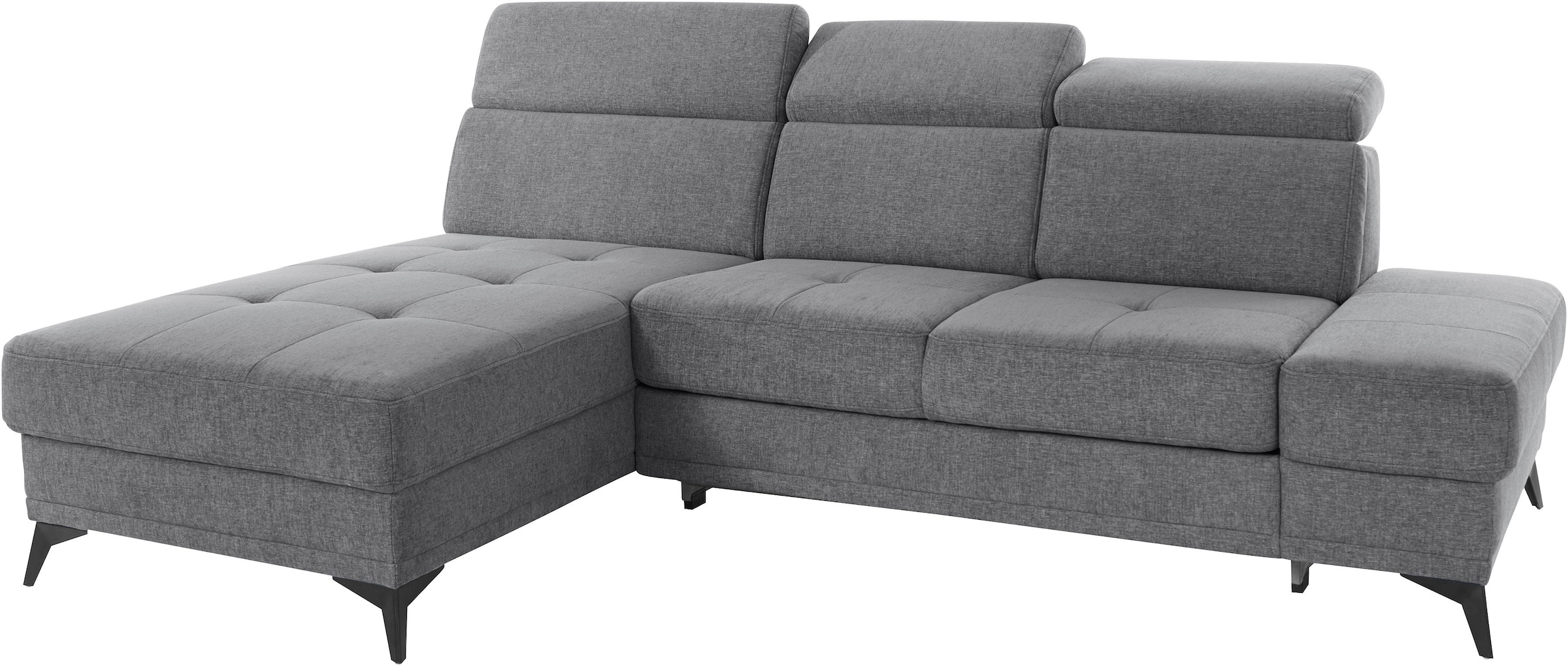 INOSIGN Ecksofa »Cardiz L-Form«, inkl.Kopfteilverstellung und Federkern wahlweise mit Bettfunktion