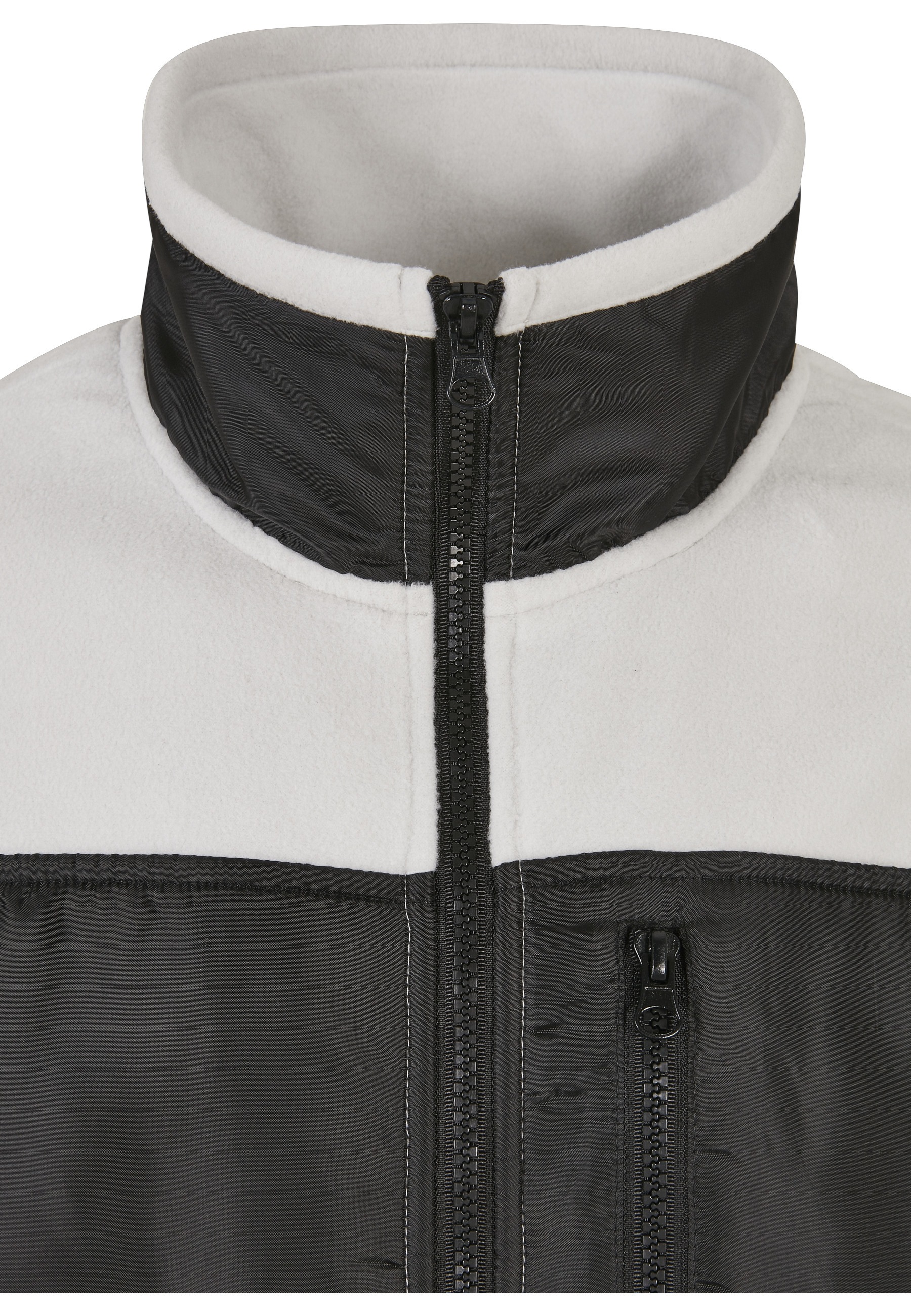 URBAN CLASSICS Fleecejacke »Urban Classics Herren Patched Micro Fleece Jacket« 1 Stk. tlg. ohne Kapuze
