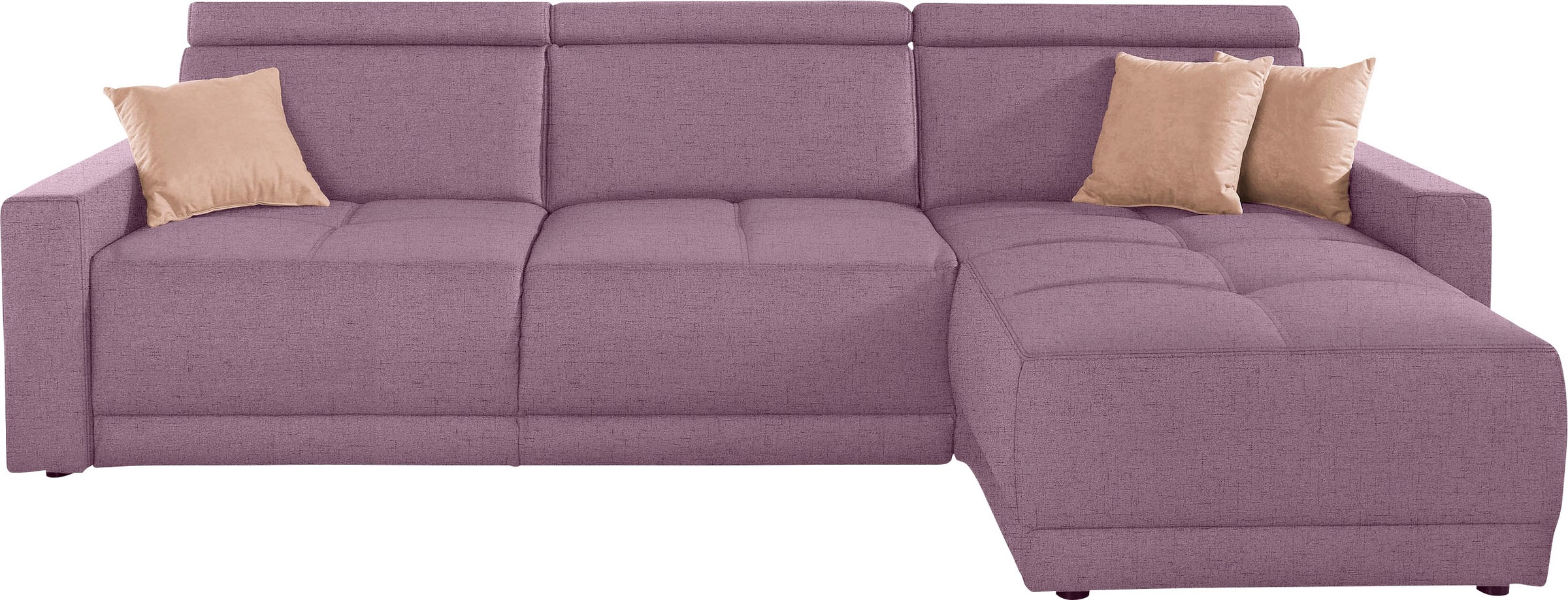 DOMO collection Ecksofa »Ava mit moderner Sitzheftung & toller Doppelnaht, günstig online kaufen