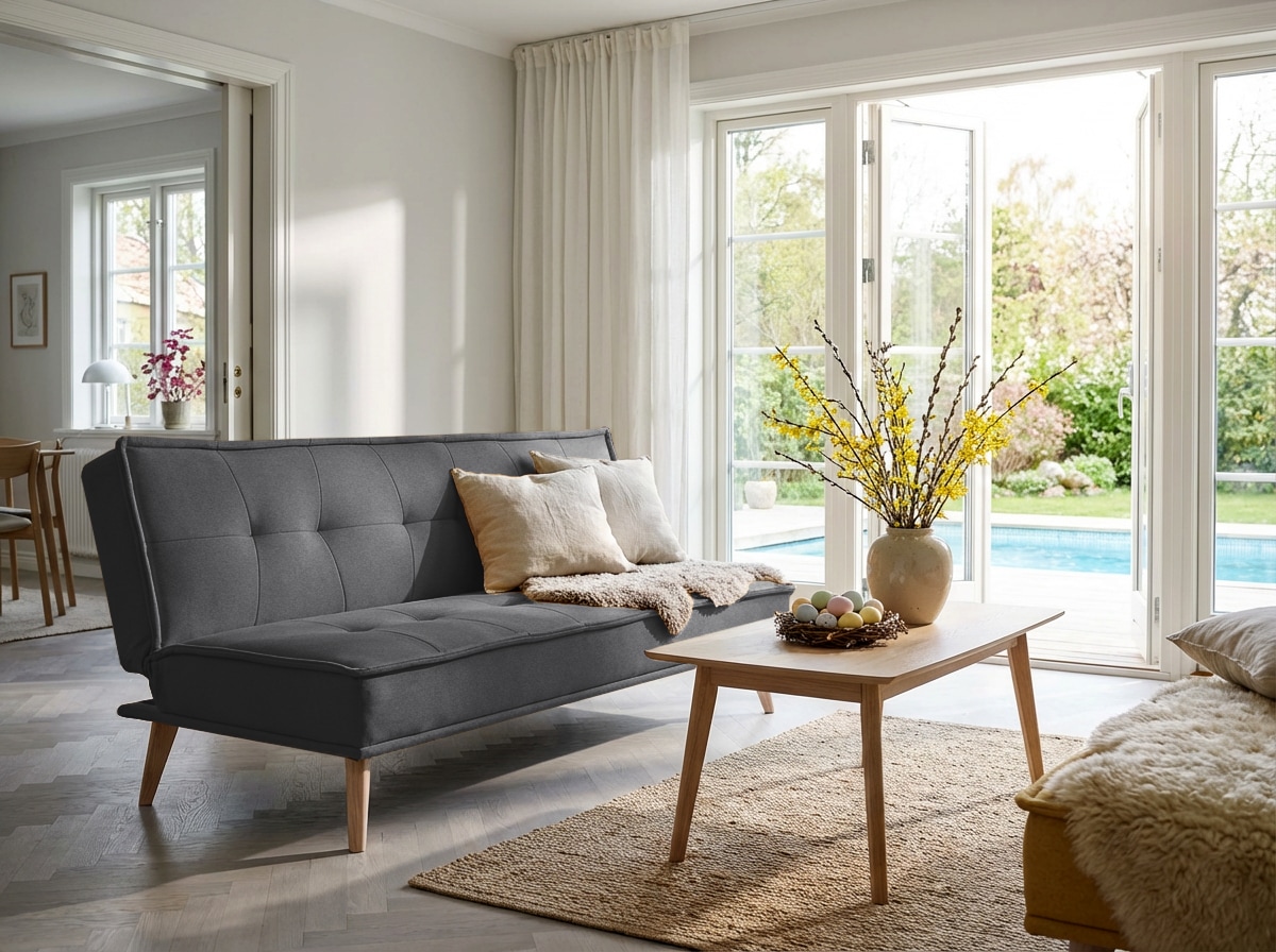 INOSIGN Schlafsofa »MENDOTA, 181 cm, 3-Sitzer mit Schlaffunktion,« verstellbarer Rückenlehne, Klappmechanismus, Webstoff