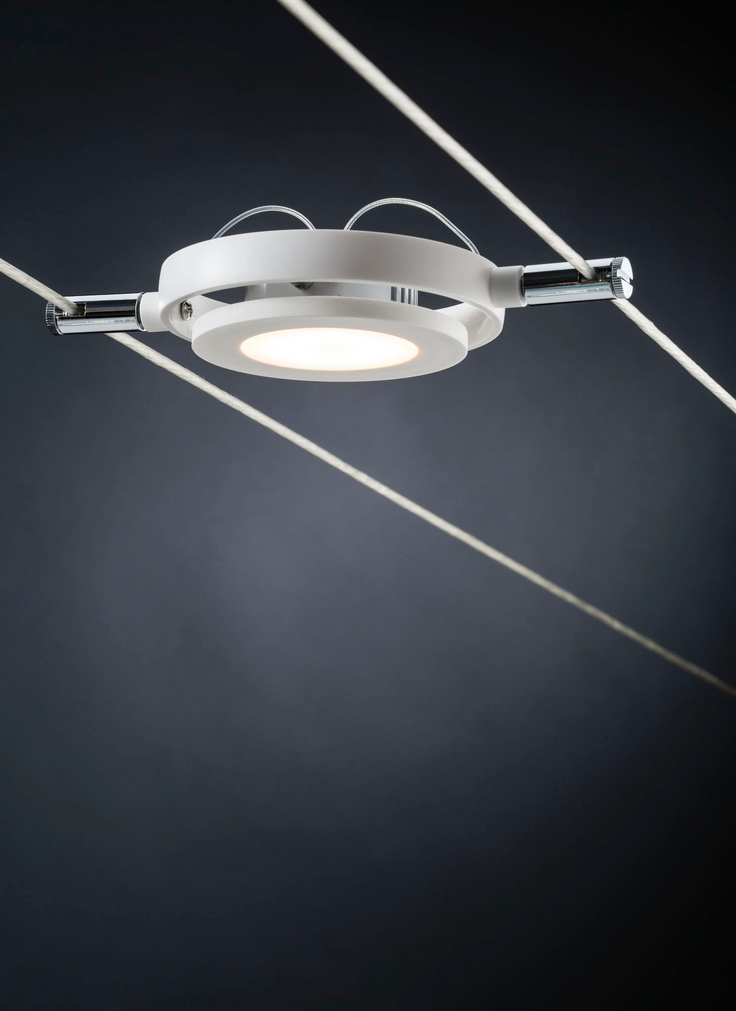 Paulmann LED Deckenleuchte, 6 flammig, Wohnzimmerlampe LED 6x4W RoundMac 230V/12V DC Weiß matt
