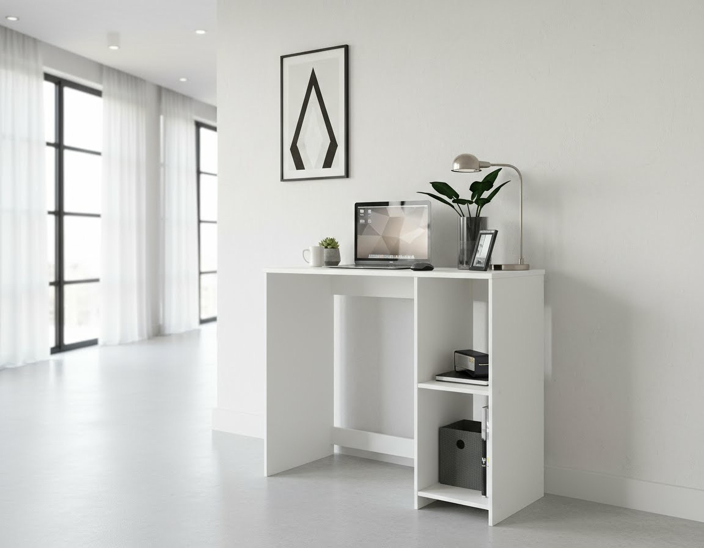 INOSIGN Schreibtisch »BAKAR, Laptoptisch, Computertisch,« 2 offene Fächer, platzsparend, Breite 80 x Tiefe 40 cm