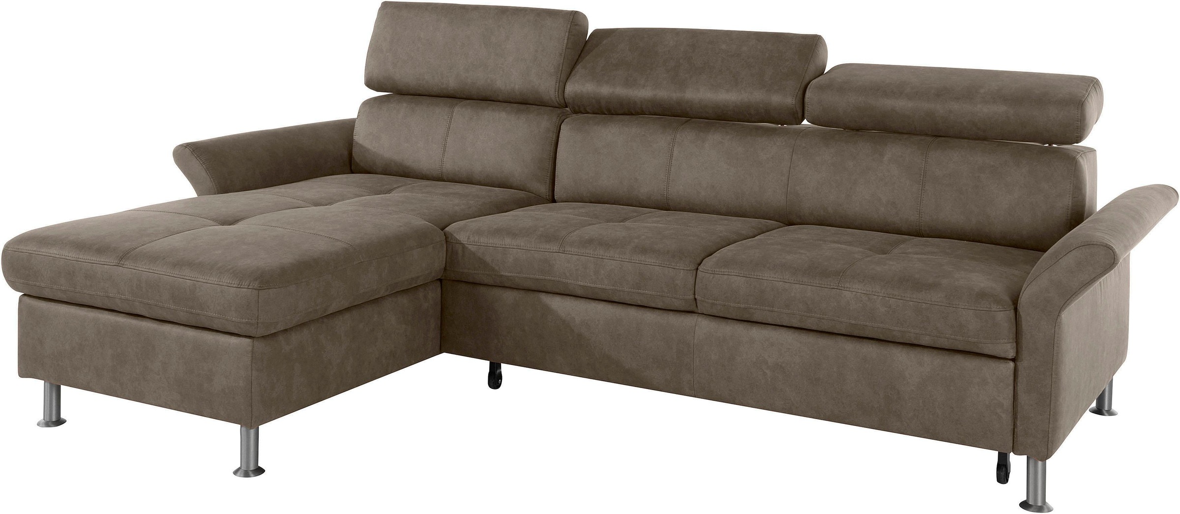 exxpo - sofa fashion Ecksofa »Maretto, bequem und komfortabel, L-Form«, inkl. Kopf- bzw. Rückenverstellung, wahlweise mit Bettfunktion