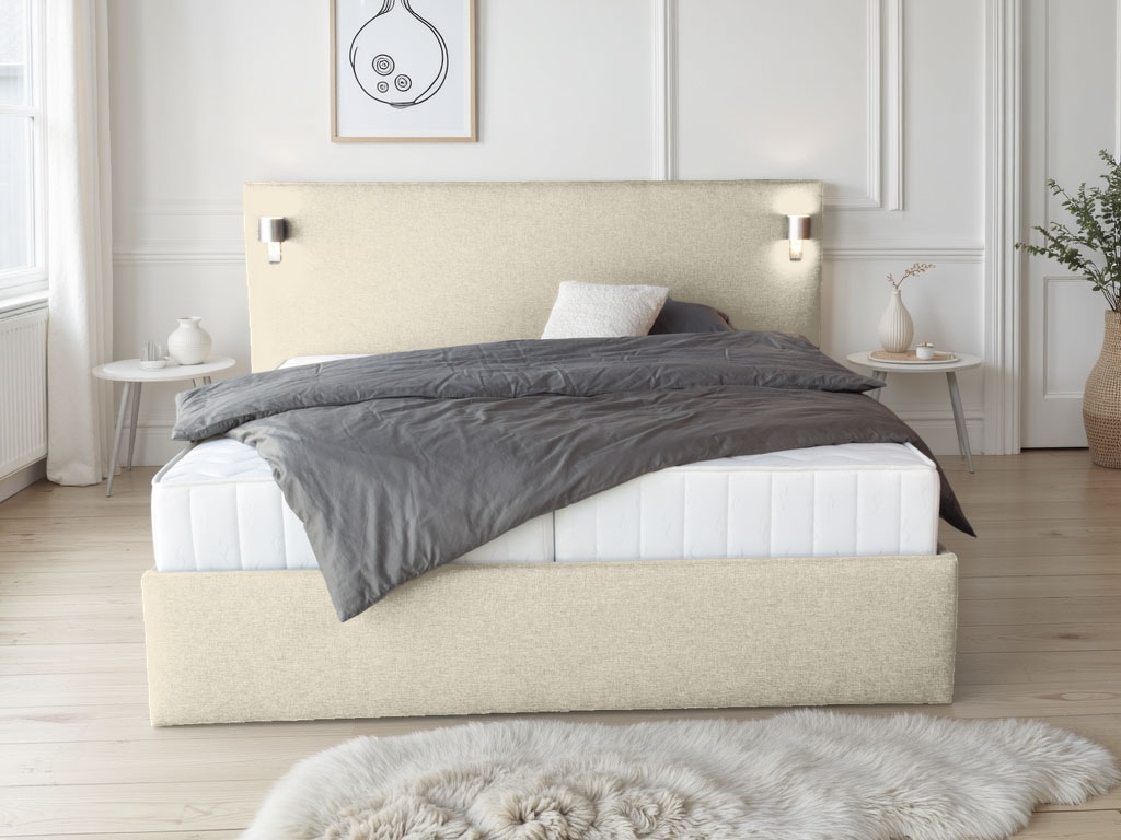 COLLECTION AB Polsterbett »Alcudia inkl. LED-Leuchten, erhältlich in der Breite 180x200cm« 3 Varianten: Rahmen, inkl. Lattenrost, Komplett-Set mit King-Matratze