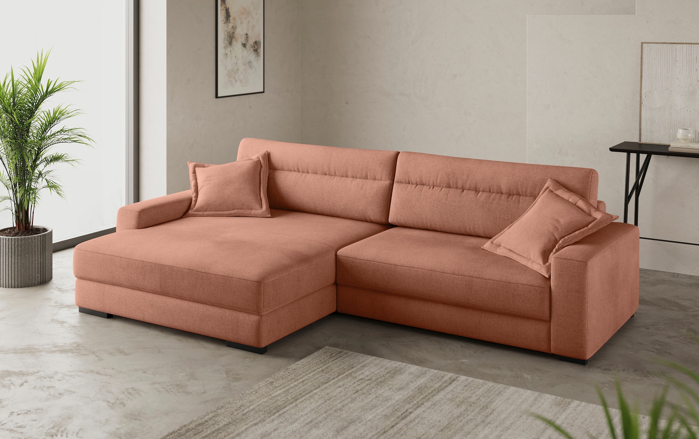 INOSIGN Ecksofa "Marcello DuraFlex", EasyBett, Bettkasten, Kaltschaumpolste günstig online kaufen