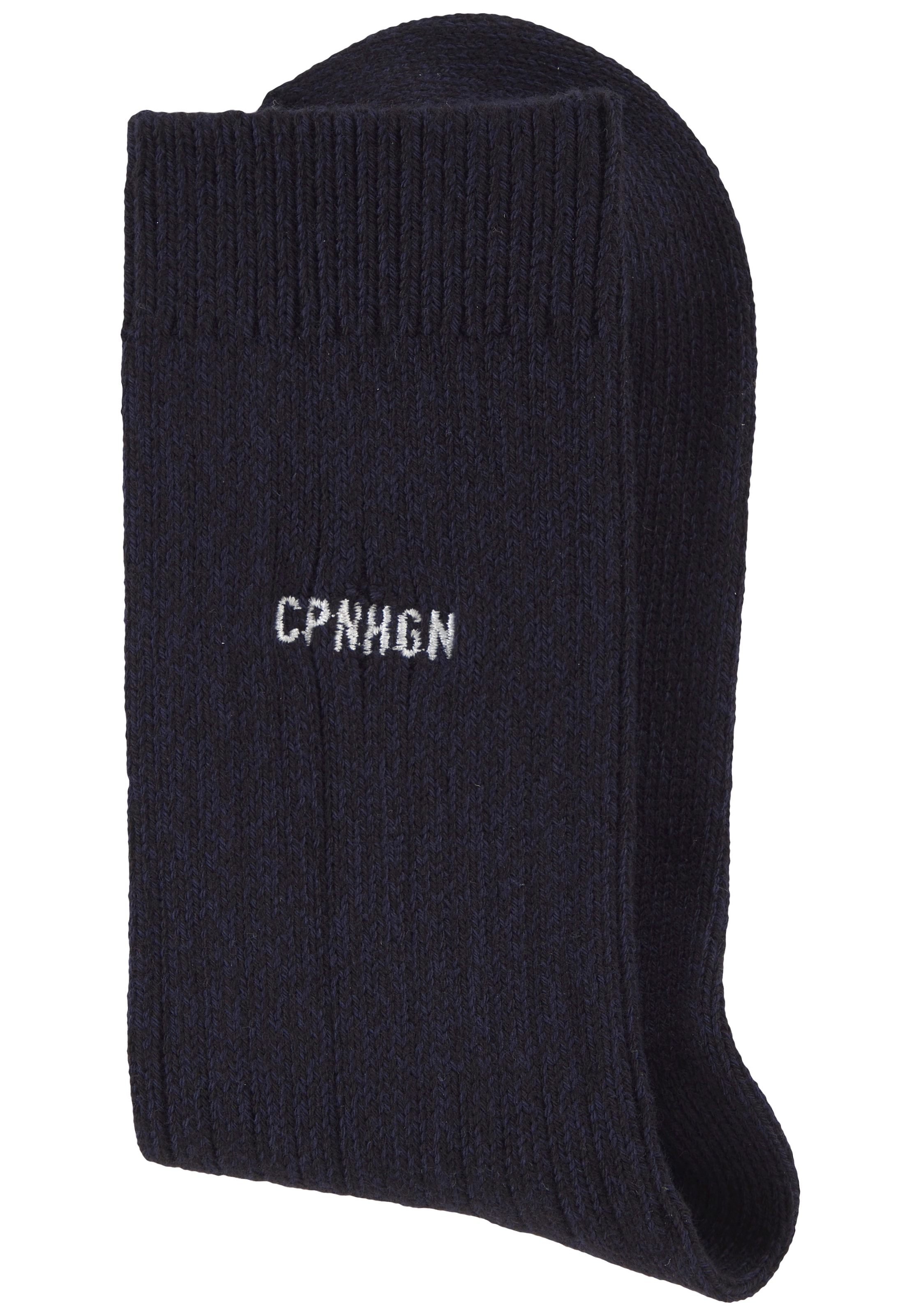 Copenhagen Studios Basicsocken 1 Paar tlg. gerippt mit Logo Stickerei
