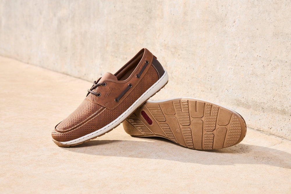 Rieker Bootsschuh  Mokassin, Halbschuh, Frühlingsschuh mit Perforation
